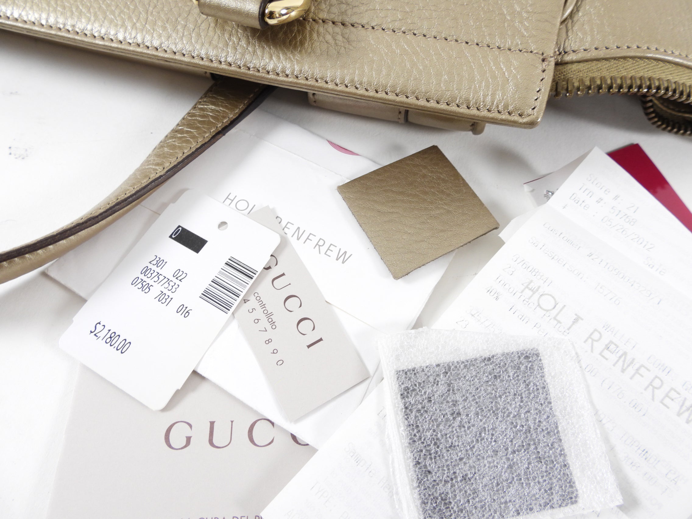 Gucci 1973 Champagne Gold Large Top Handle Bag