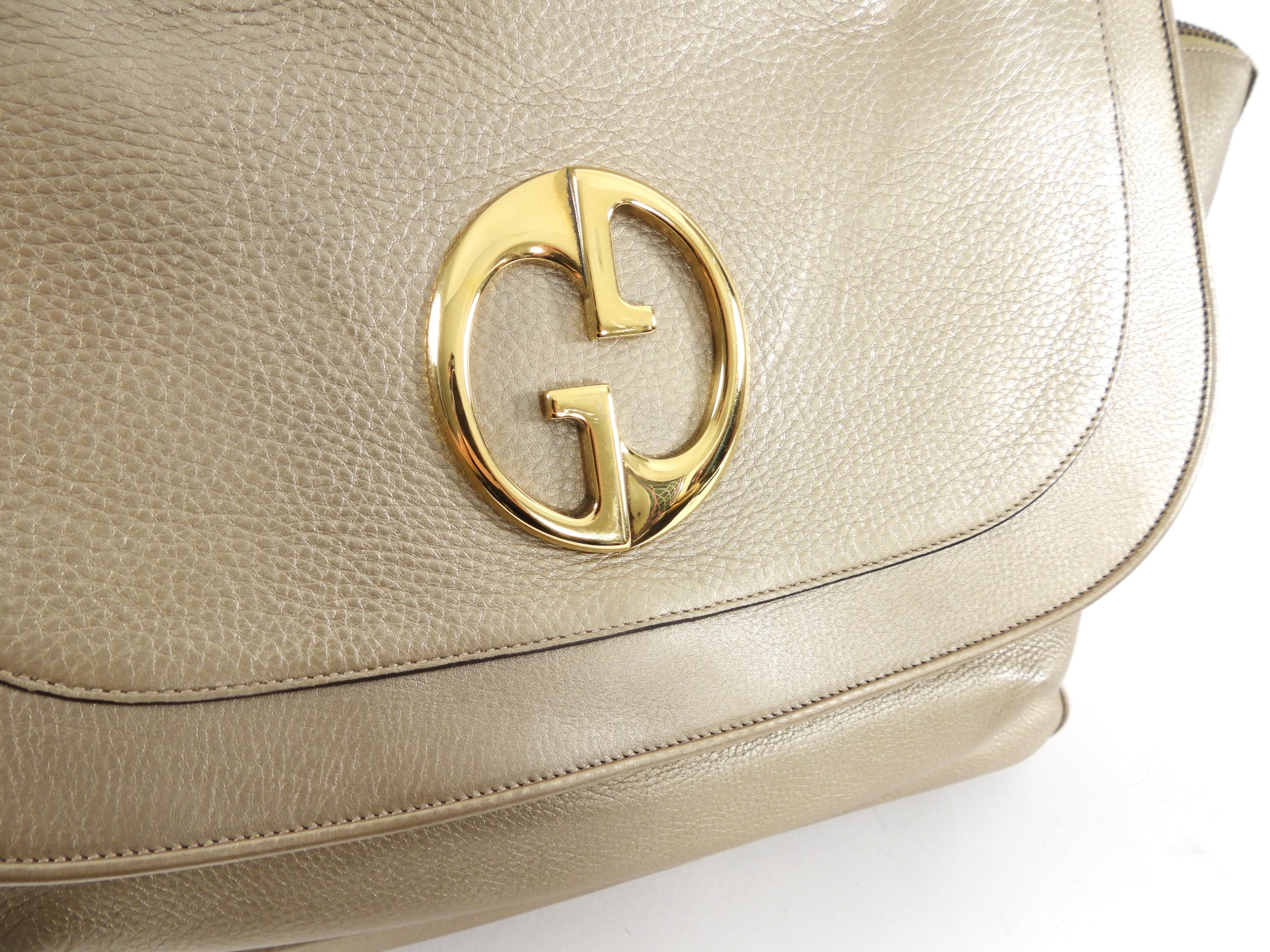 Gucci 1973 Champagne Gold Large Top Handle Bag