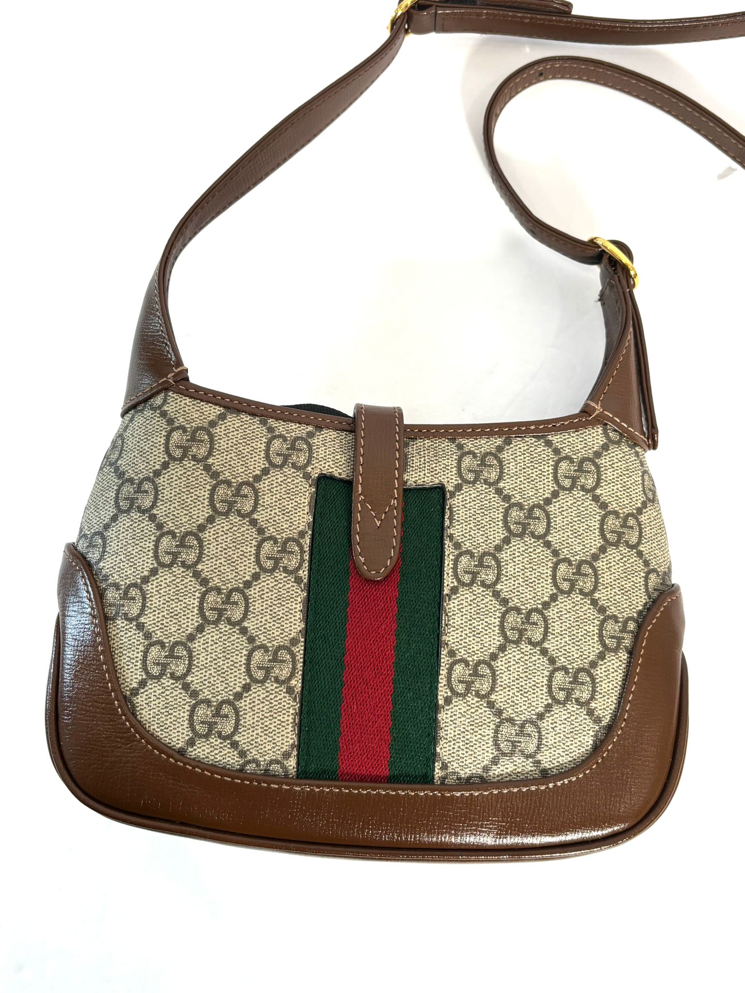 GUCCI GG SUPREME MONOGRAM MINI JACKIE 1961 HOBO BAG