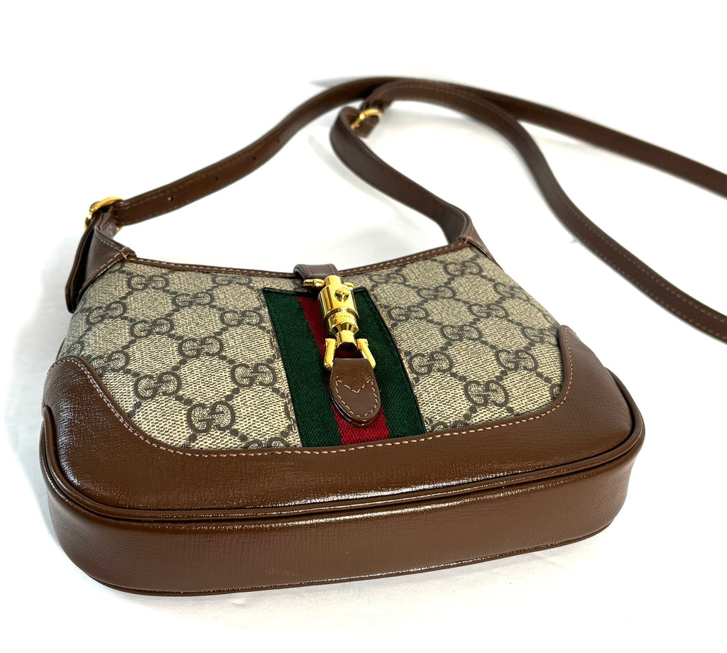 GUCCI GG SUPREME MONOGRAM MINI JACKIE 1961 HOBO BAG