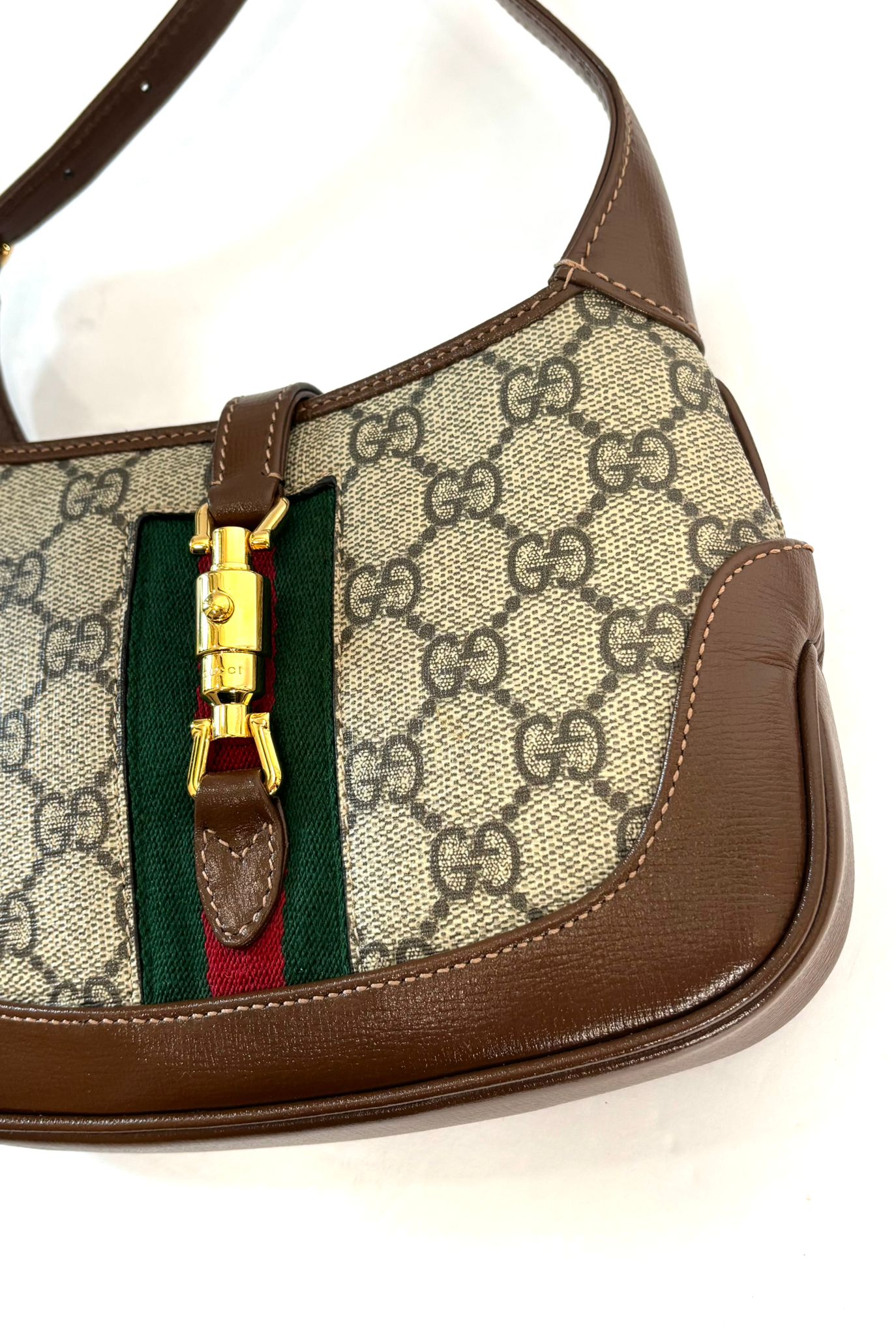 GUCCI GG SUPREME MONOGRAM MINI JACKIE 1961 HOBO BAG