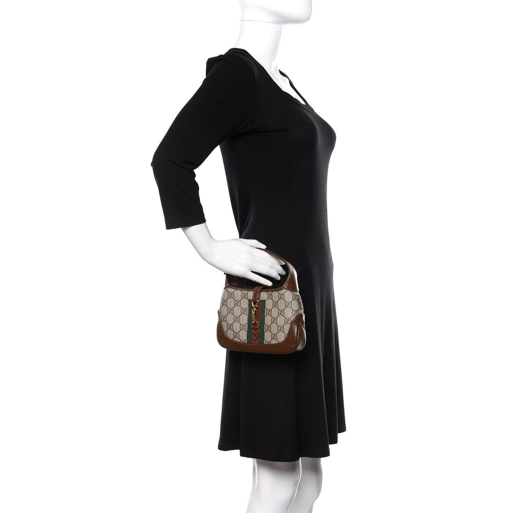 GUCCI GG SUPREME MONOGRAM MINI JACKIE 1961 HOBO BAG