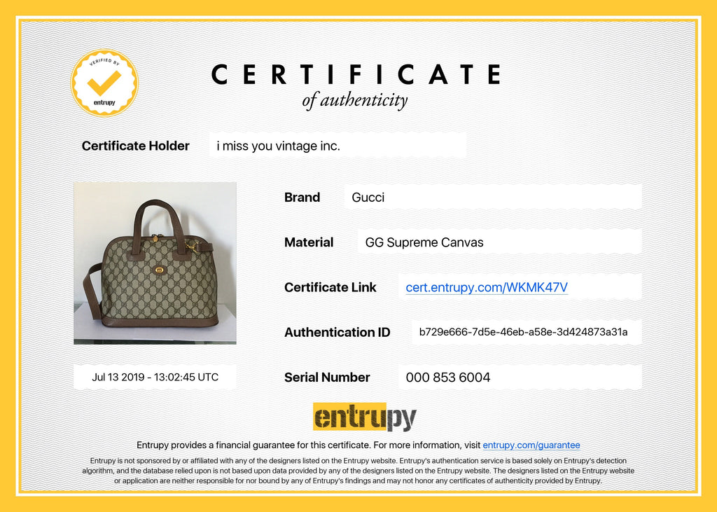 Gucci Vintage GG Supreme Monogram Domed Satchel Bag