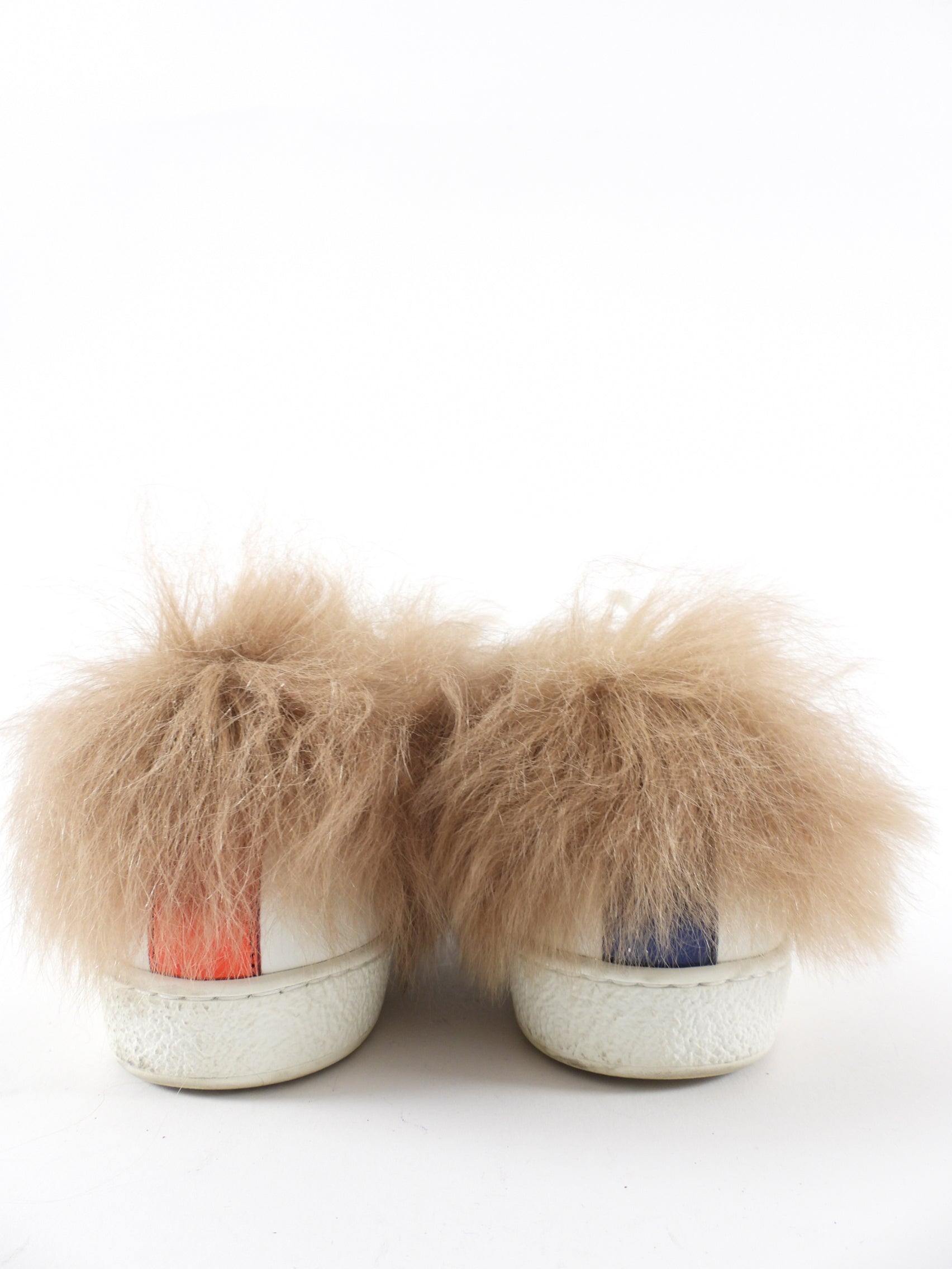 Gucci Ace Shearling Low Top  White Sneakers - 37