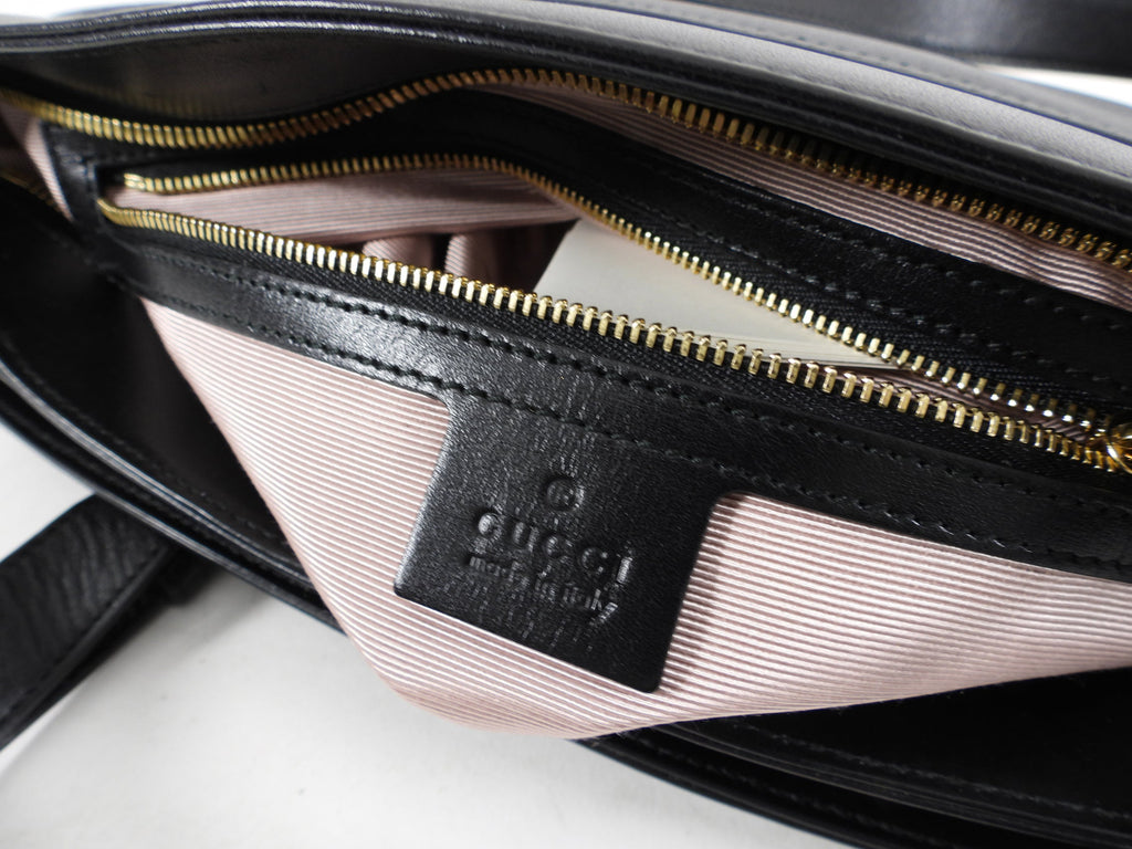 Gucci Black Arli Handle Large GG Shoulder Bag