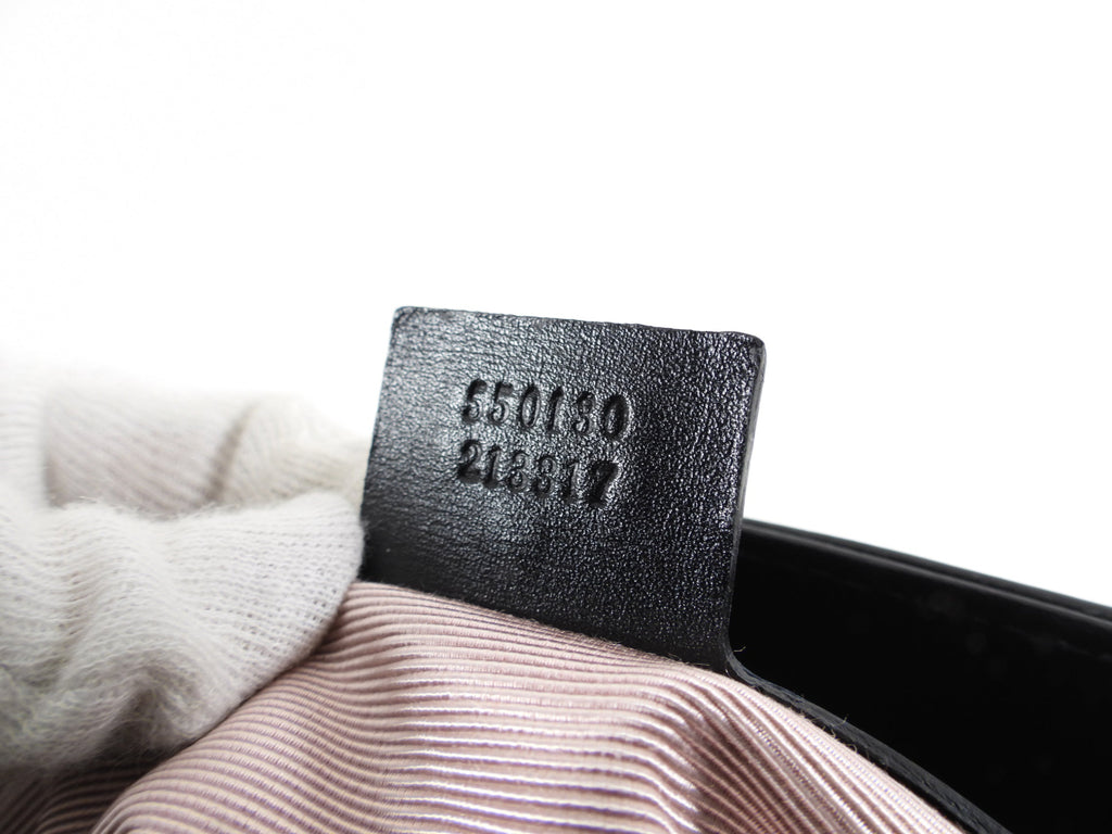 Gucci Black Arli Handle Large GG Shoulder Bag