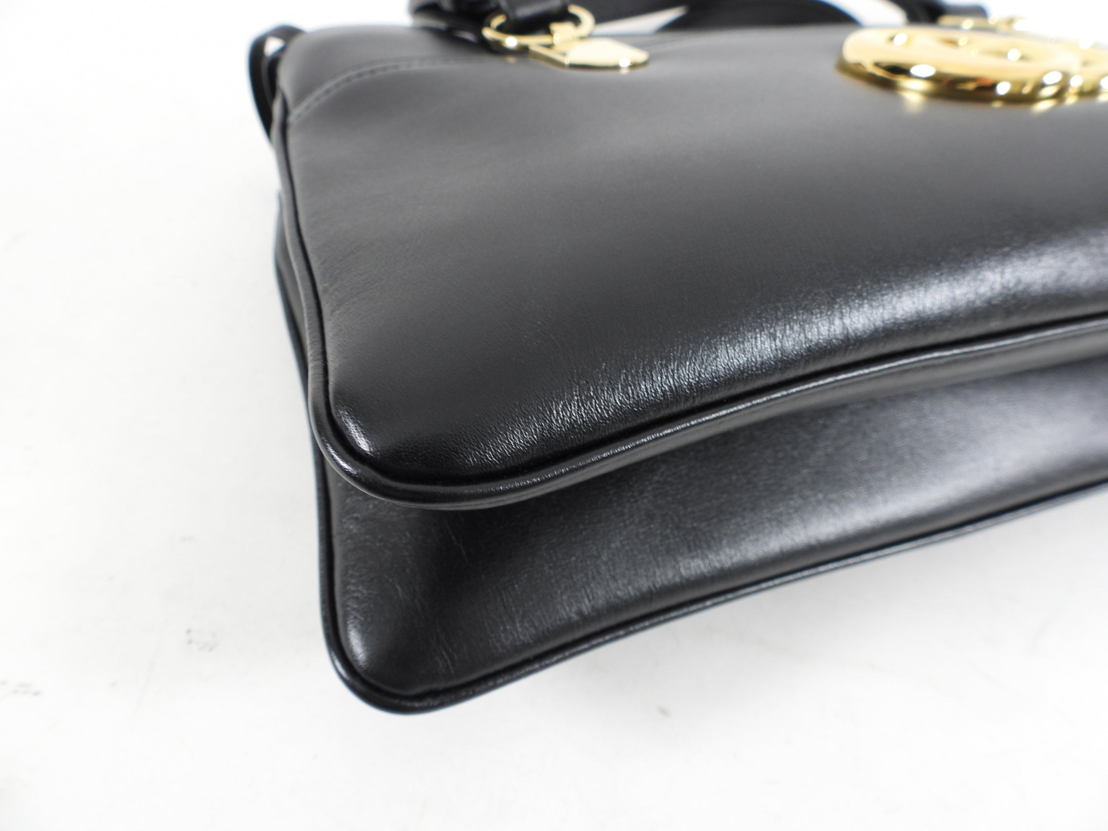 Gucci Black Arli Handle Large GG Shoulder Bag