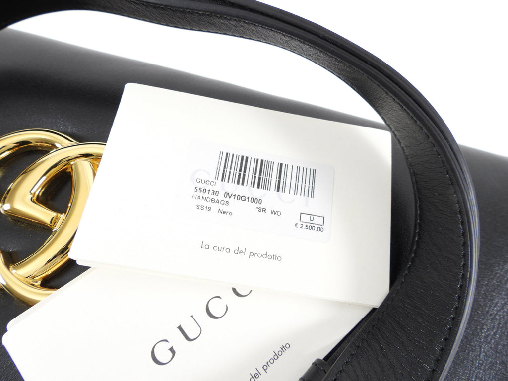 Gucci Black Arli Handle Large GG Shoulder Bag