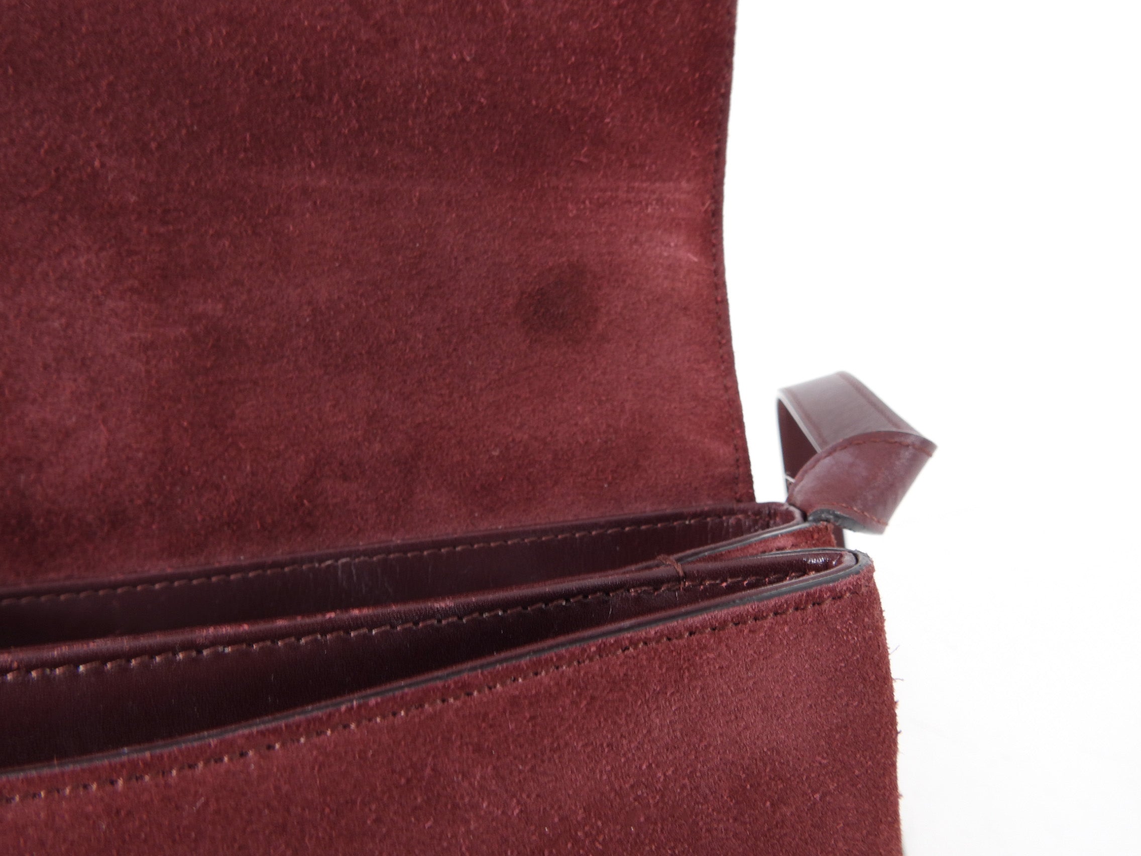 Gucci Burgundy Suede Arli Crossbody Bag