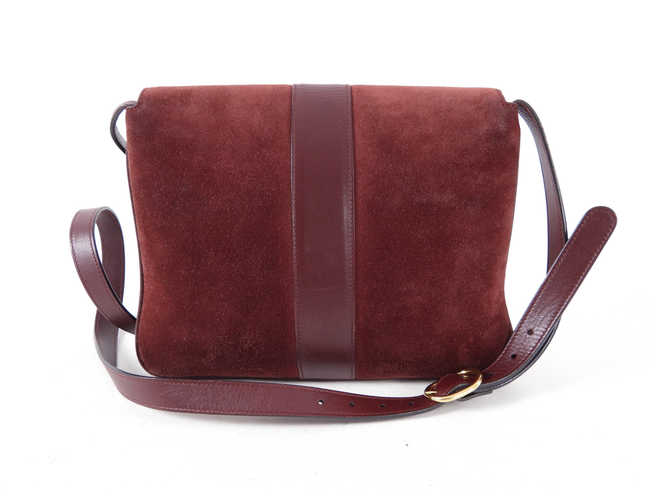 Gucci Burgundy Suede Arli Crossbody Bag