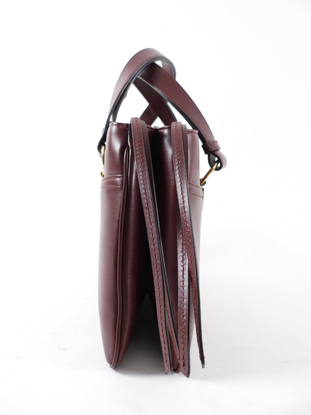 Gucci Burgundy Arli Handle Large GG Logo Bag