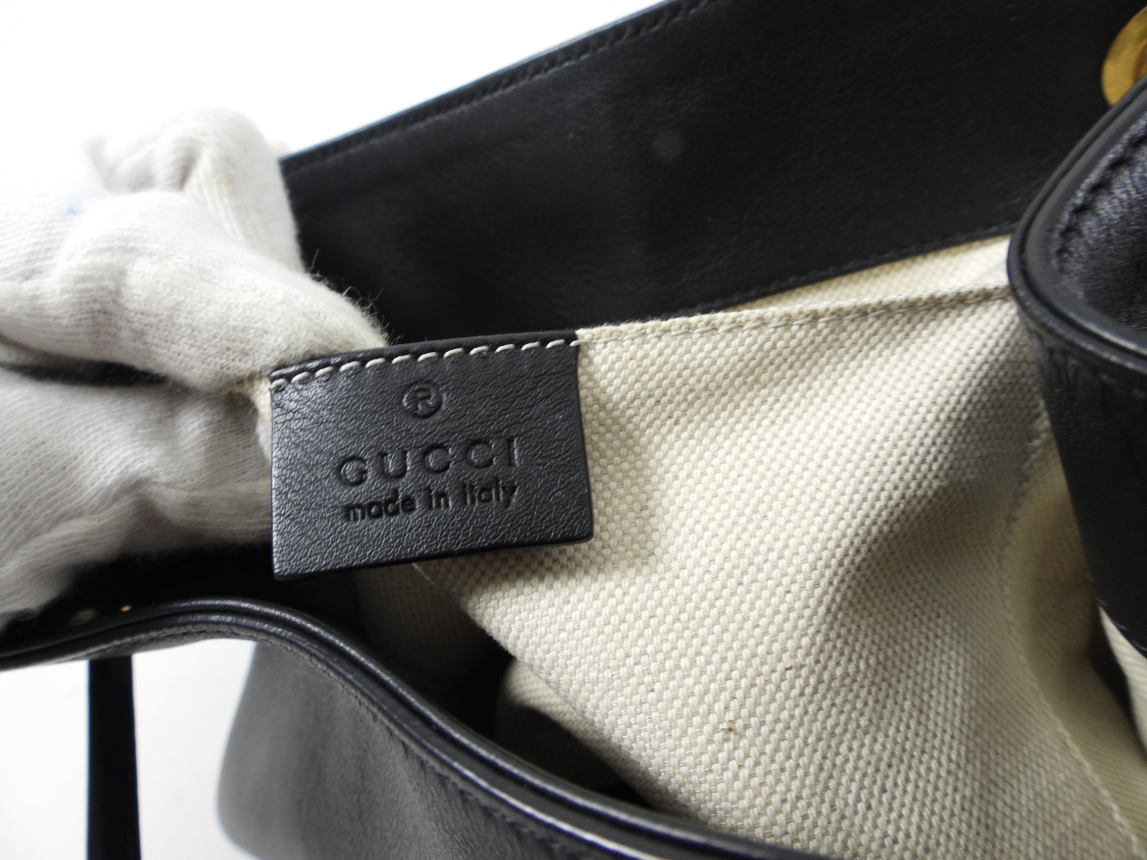 Gucci Malin Backpack Green, Ivory, Black with Tiger Head