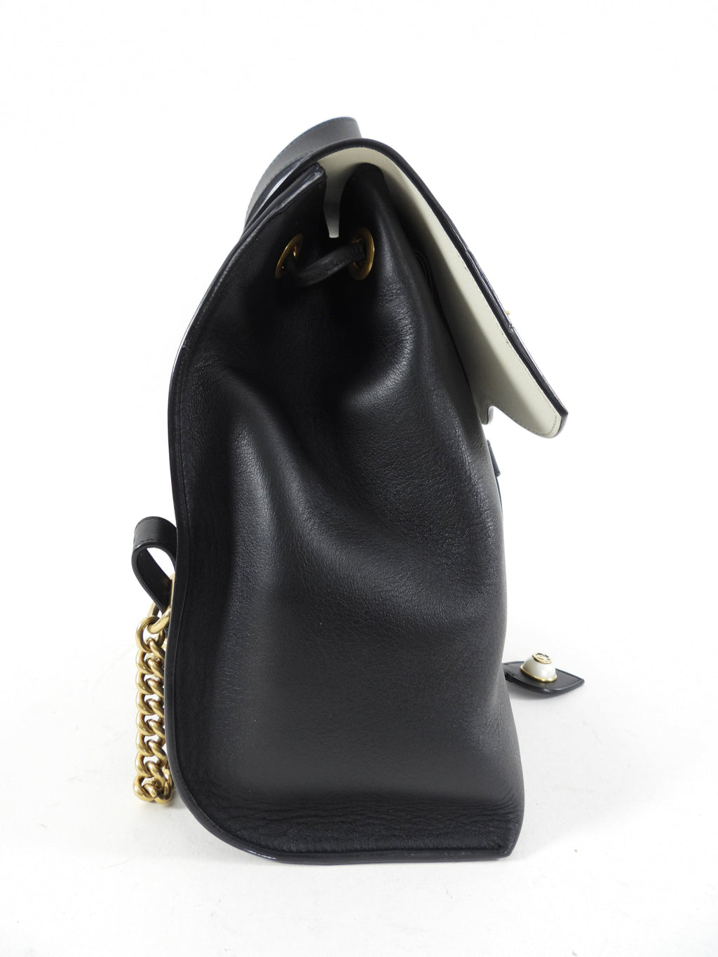 Gucci Malin Backpack Green, Ivory, Black with Tiger Head