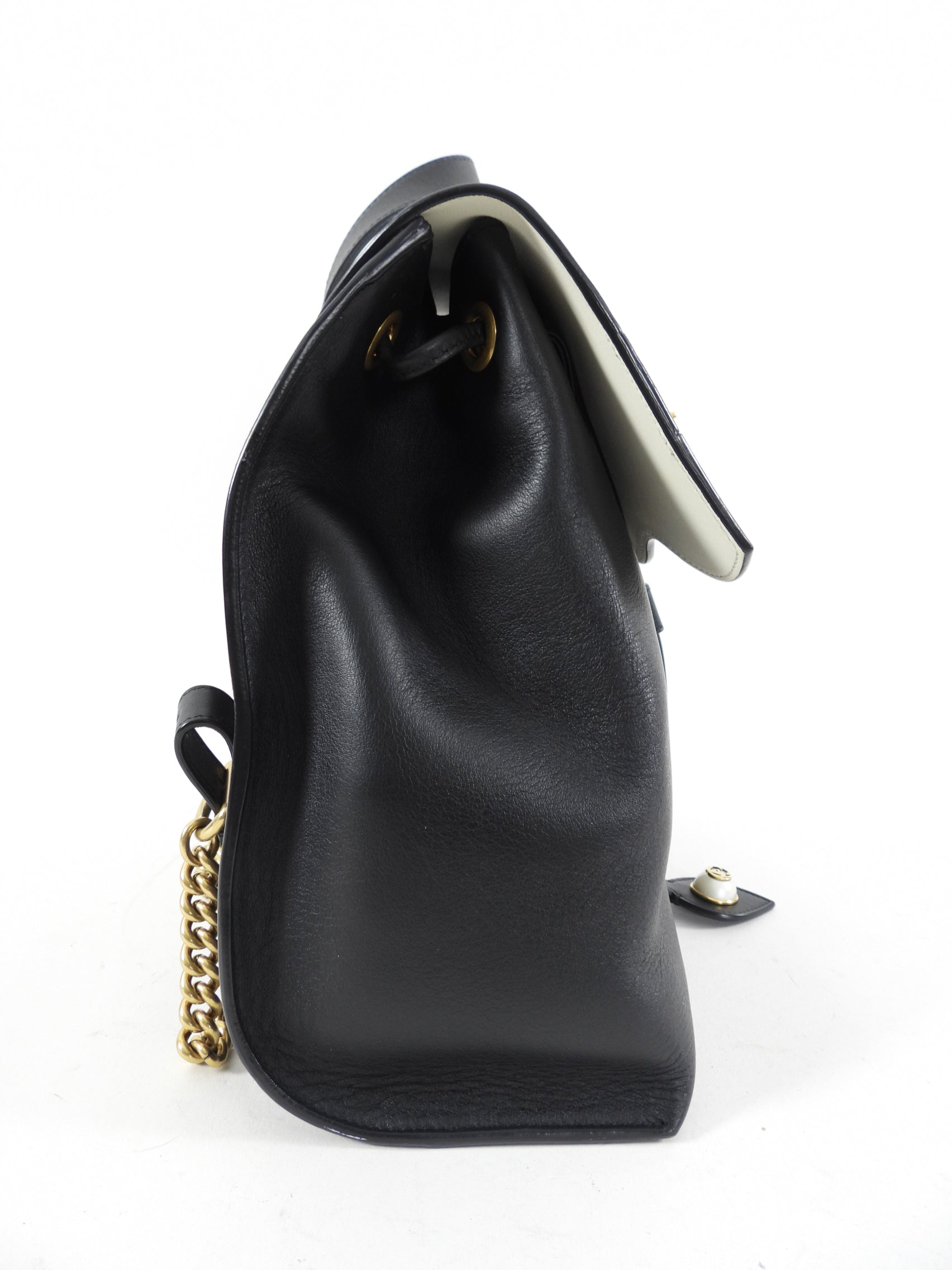 Gucci Malin Backpack Green, Ivory, Black with Tiger Head