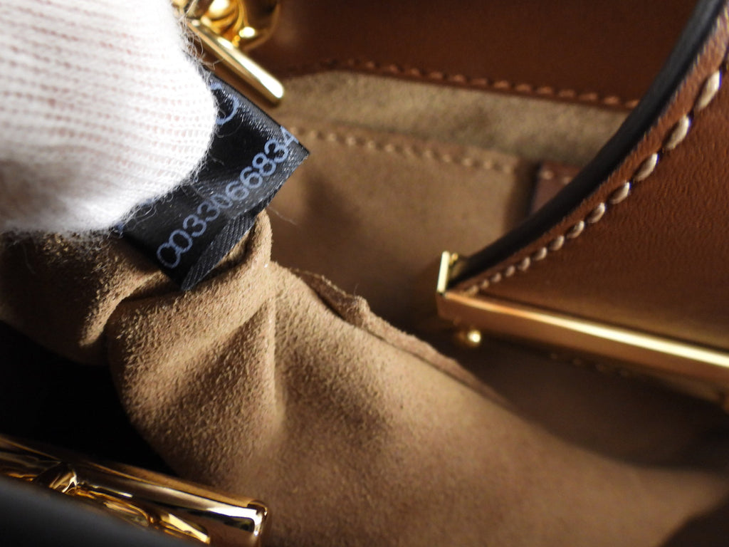 Gucci Small Brown Monogram Supreme Padlock Shoulder Bag