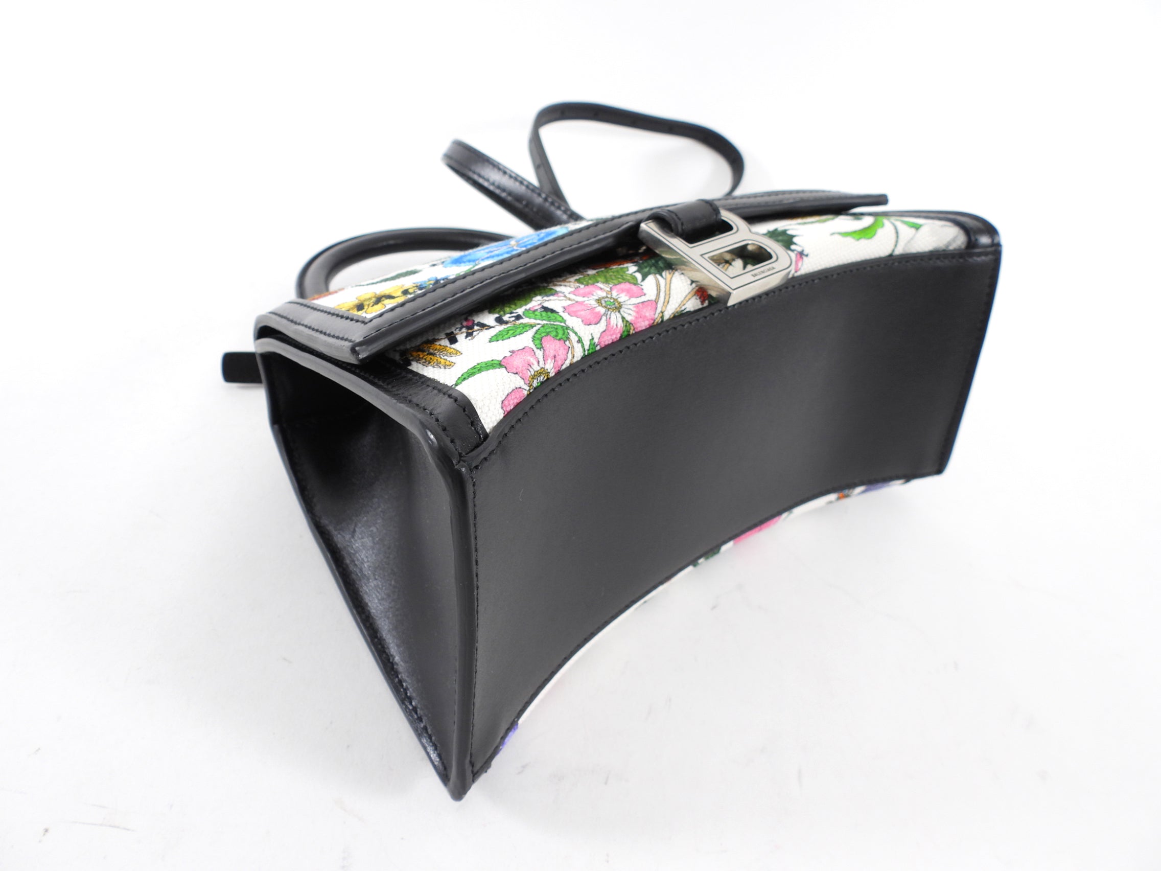 Gucci x Balenciaga Hacker Project Flora XS Hourglass Two-Way Top Handle Bag