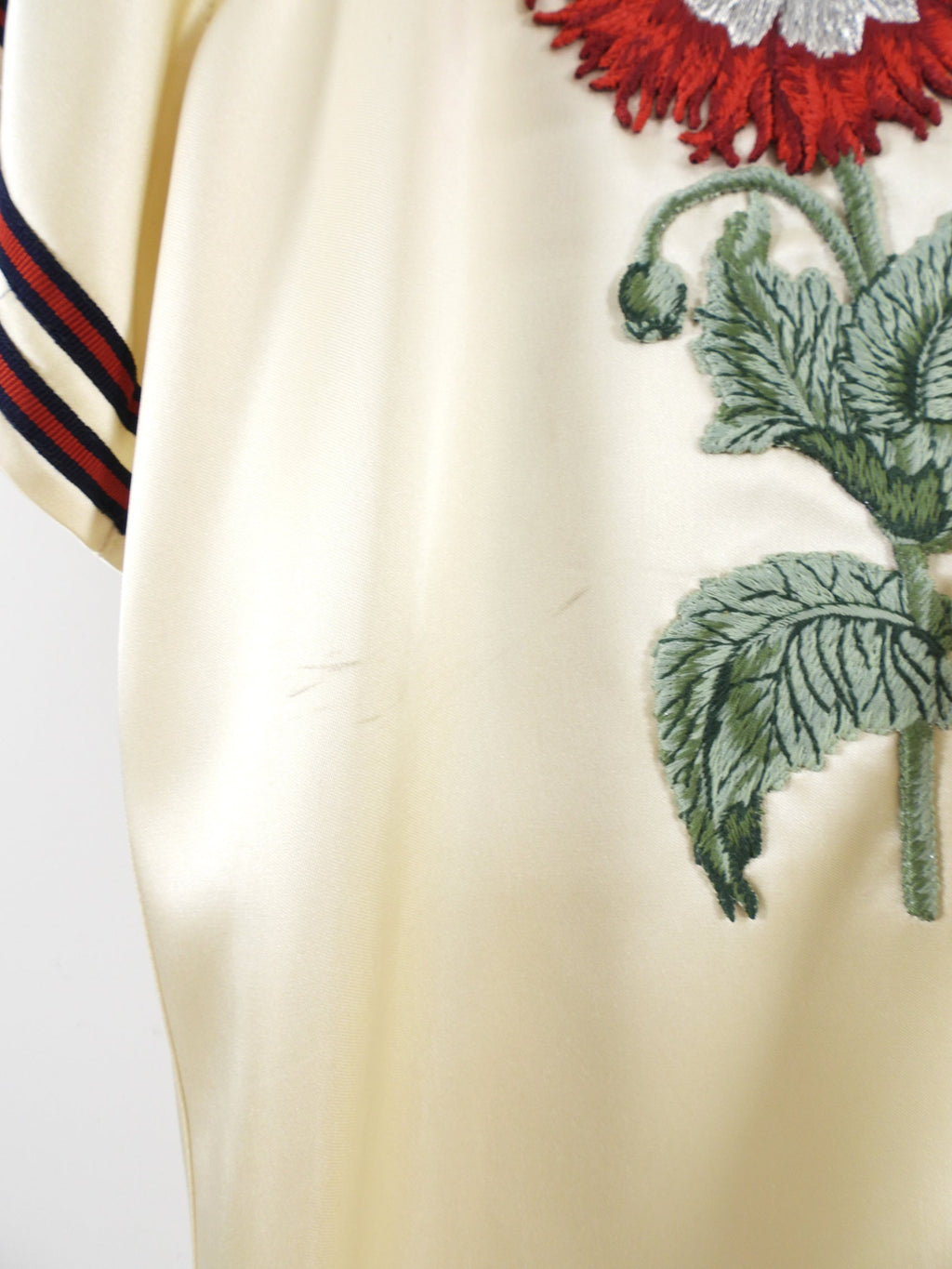 Gucci Ivory Satin Loved Baseball Jersey Pants Suit - XS /0/ 2