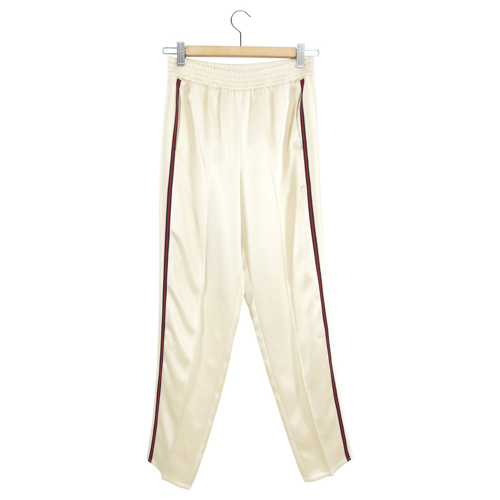 Gucci Ivory Satin Loved Baseball Jersey Pants Suit - XS /0/ 2
