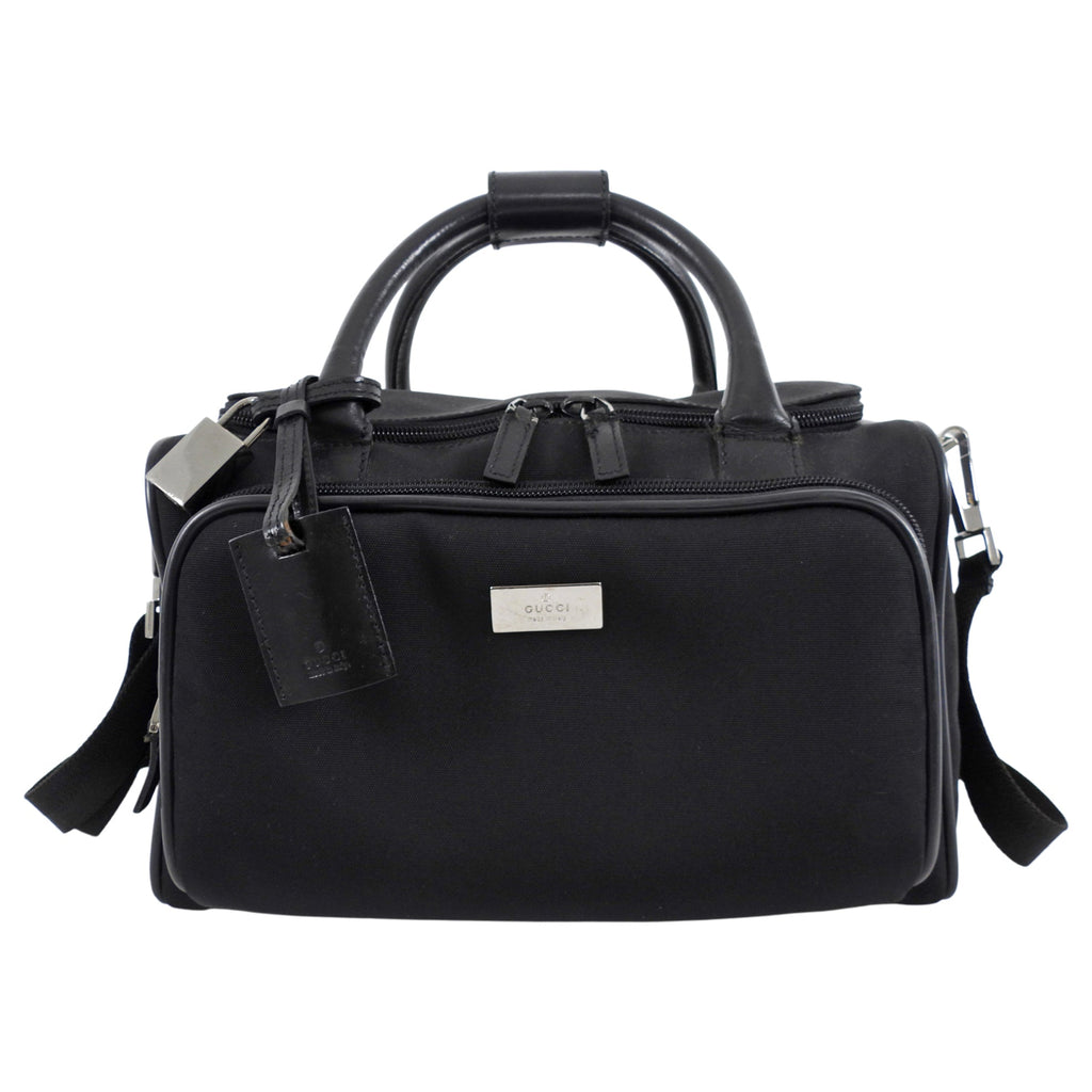 Gucci Vintage Early 2000's Black Nylon Beauty Case Bag
