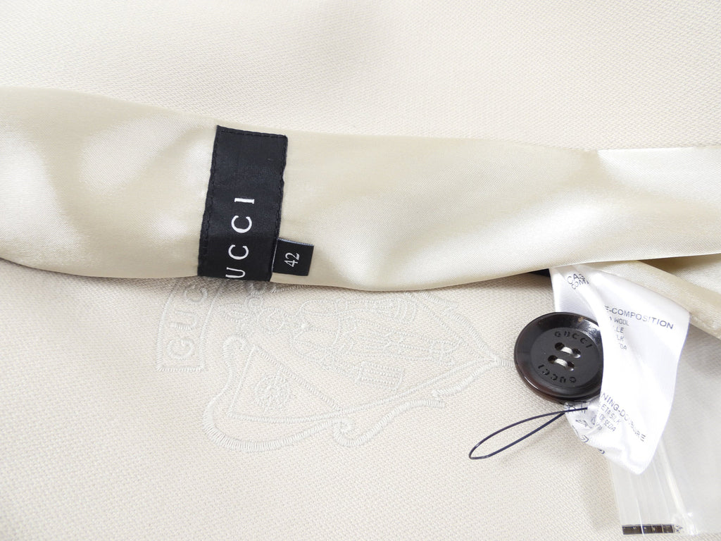 Gucci Light Beige Wool Long Coat - IT42 / USA 6