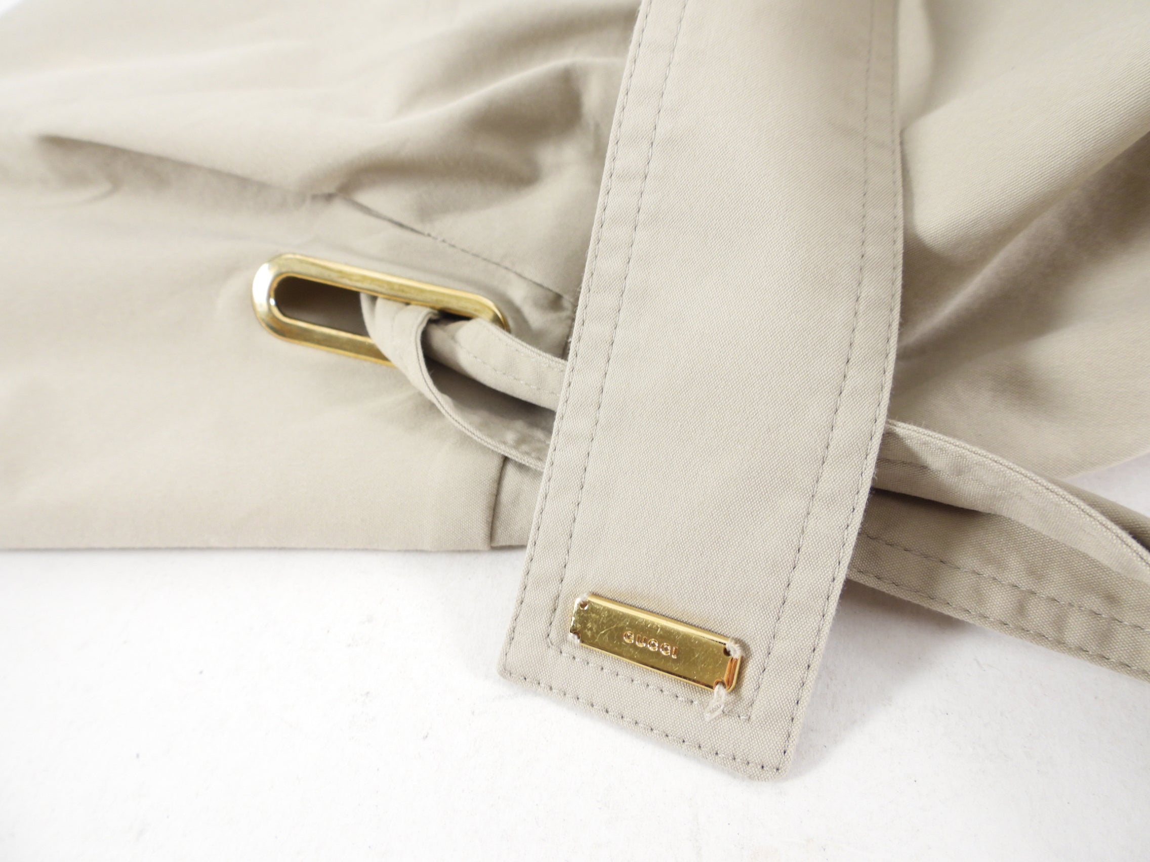 Gucci Beige Cotton Sleeveless Top with Sash Belt - IT40 / USA 4