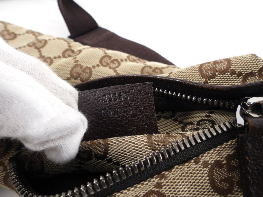 Gucci Brown Monogram Canvas and Leather Belt Bag