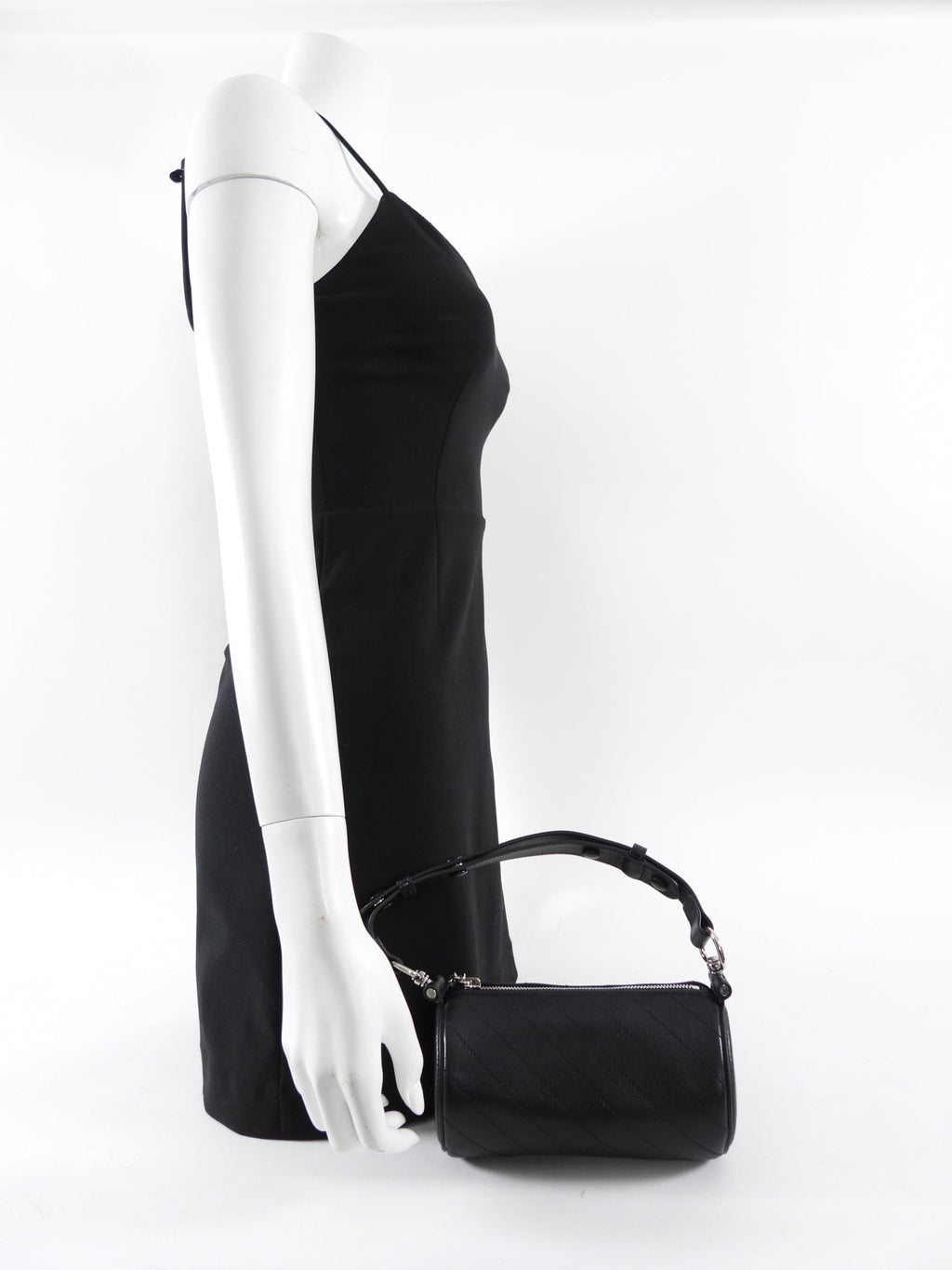 Gucci Black Leather Blondie Mini GG Barrel Bag