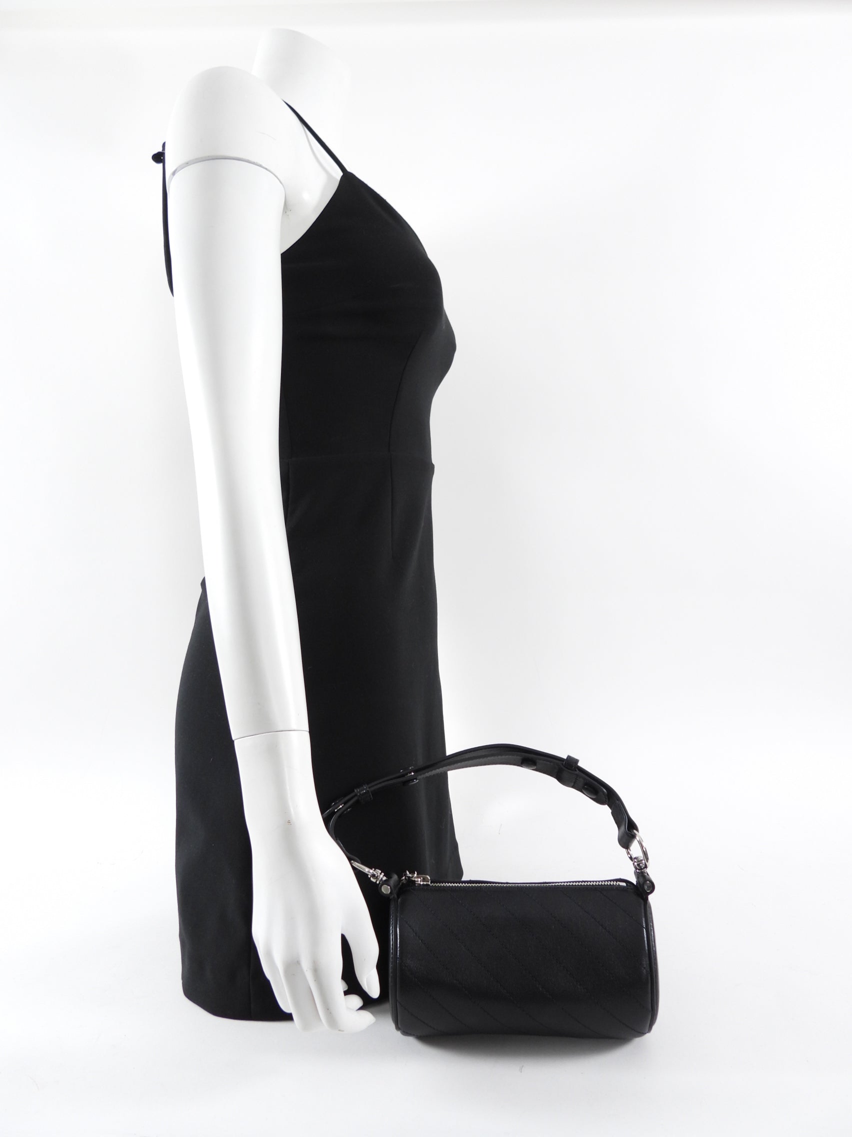 Gucci Black Leather Blondie Mini GG Barrel Bag