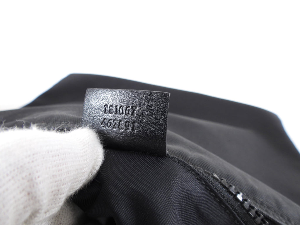 Gucci Black Nylon Web Stripe Messenger Crossbody Bag