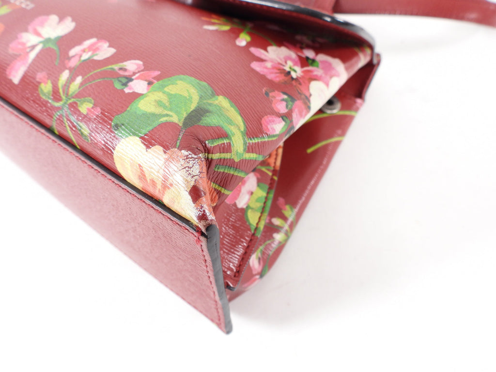 Gucci Blooms Daily Top Handle Two-Way Red Floral Bag