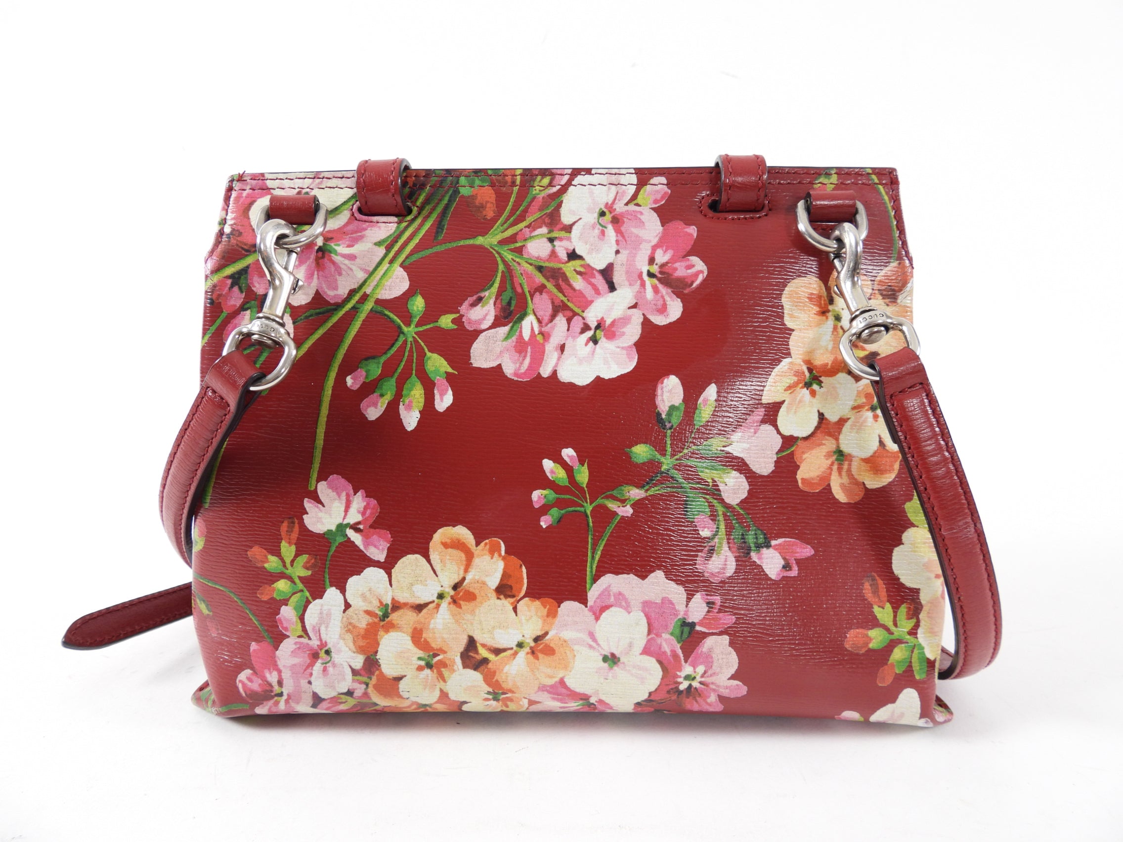 Gucci Blooms Daily Top Handle Two-Way Red Floral Bag