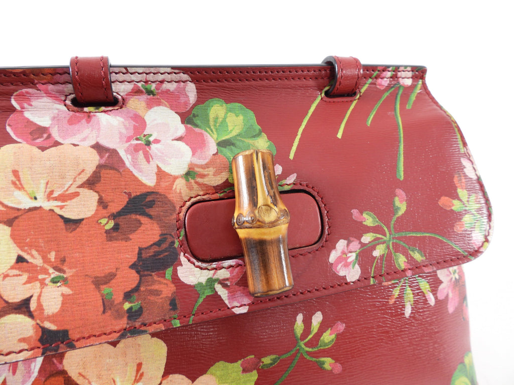 Gucci Blooms Daily Top Handle Two-Way Red Floral Bag