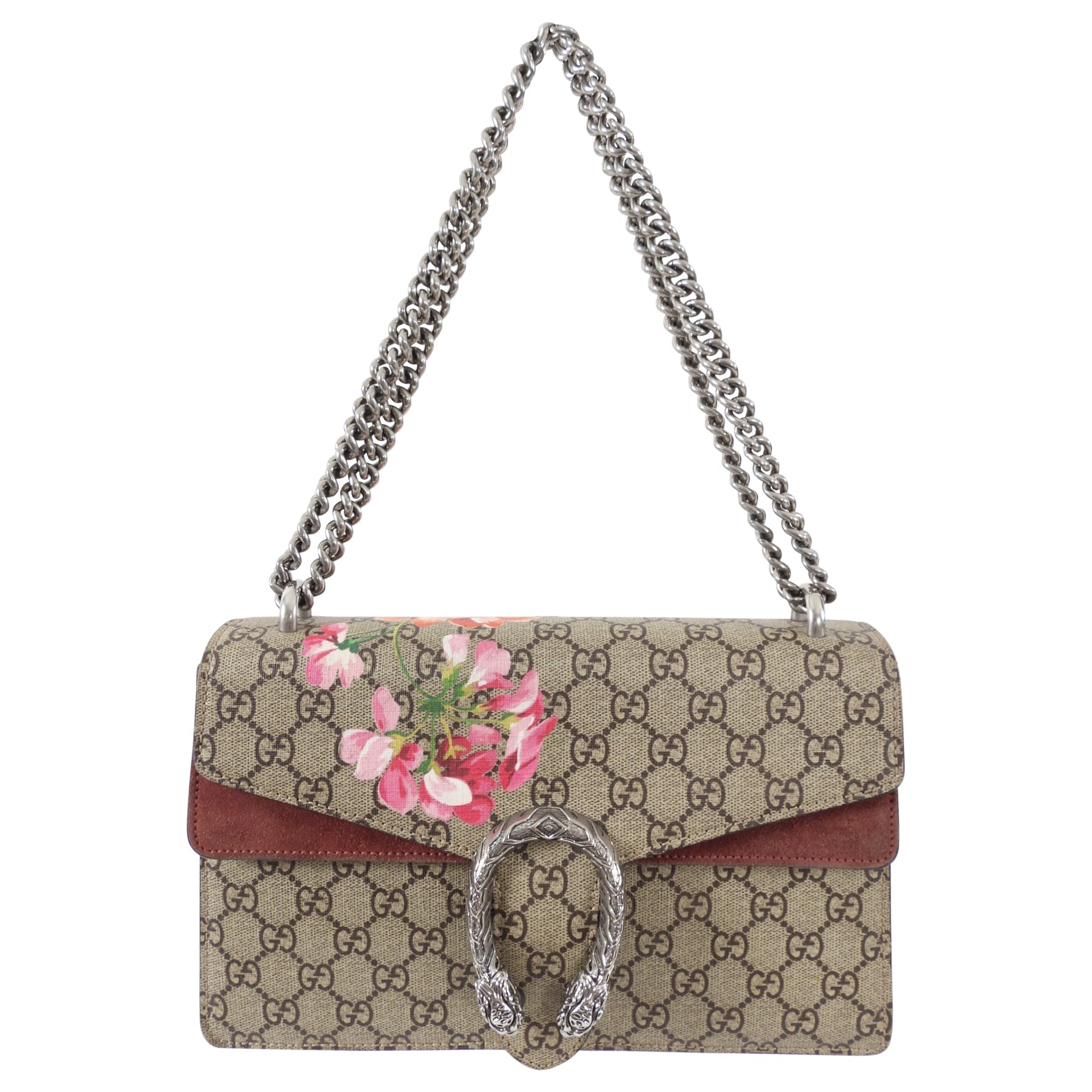Gucci Monogram Canvas Small Dionysus Blooms Bag
