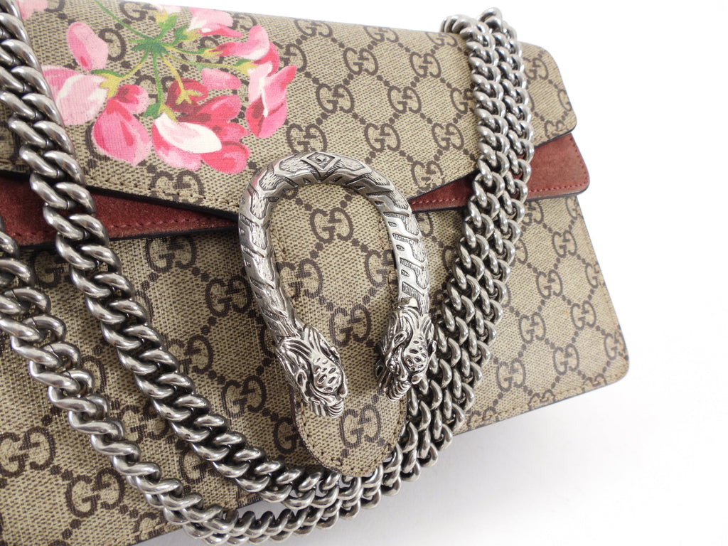 Gucci Monogram Canvas Small Dionysus Blooms Bag