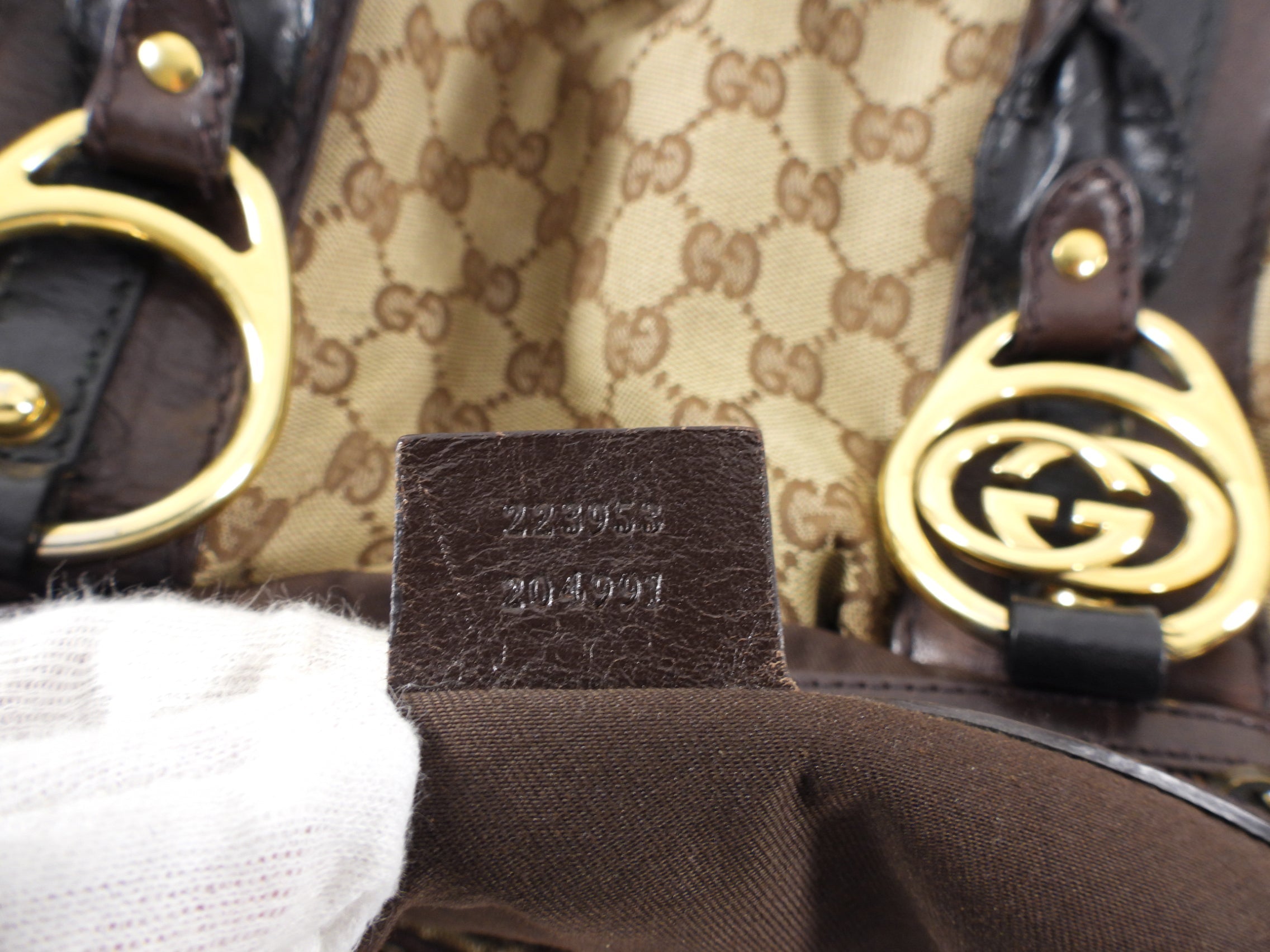 Gucci Monogram Canvas Interlocking Icon Medium Boston Bag