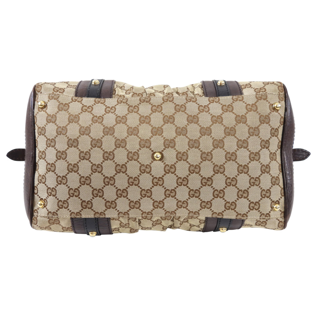 Gucci Monogram Canvas Interlocking Icon Medium Boston Bag