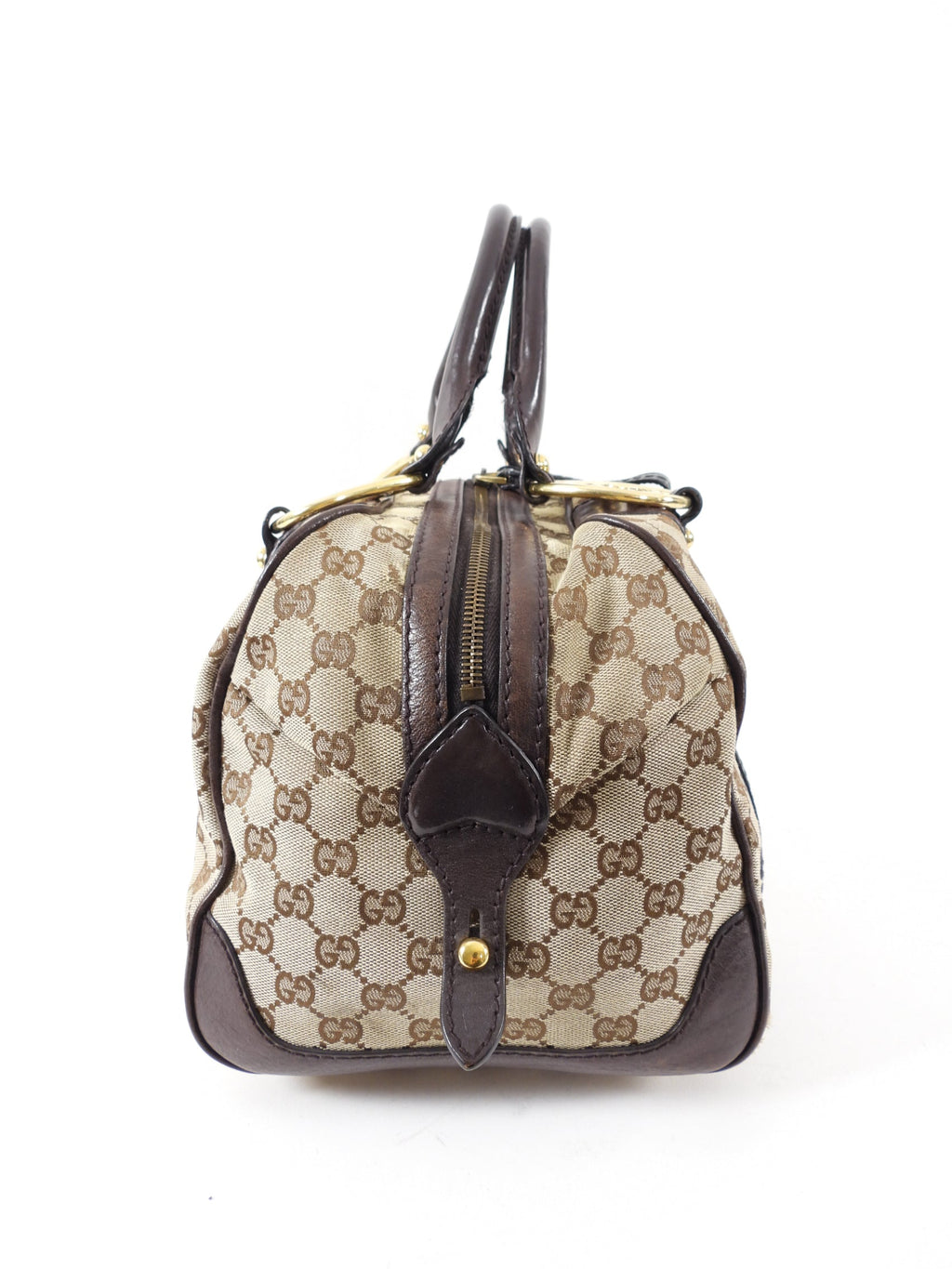 Gucci Monogram Canvas Interlocking Icon Medium Boston Bag