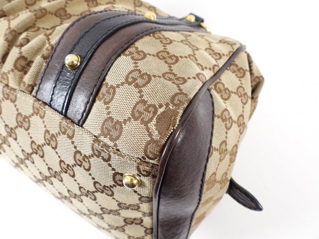 Gucci Monogram Canvas Interlocking Icon Medium Boston Bag