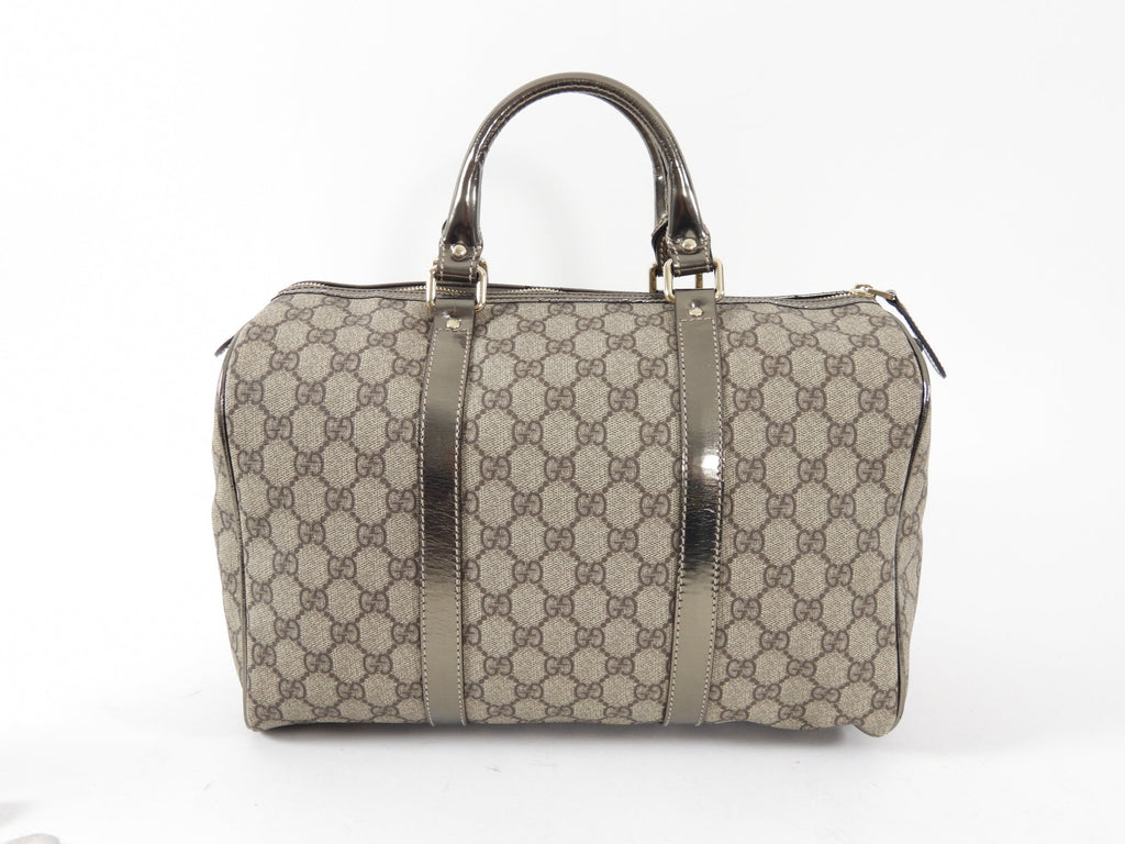 Gucci Monogram Supreme Boston Joy Pewter Bag