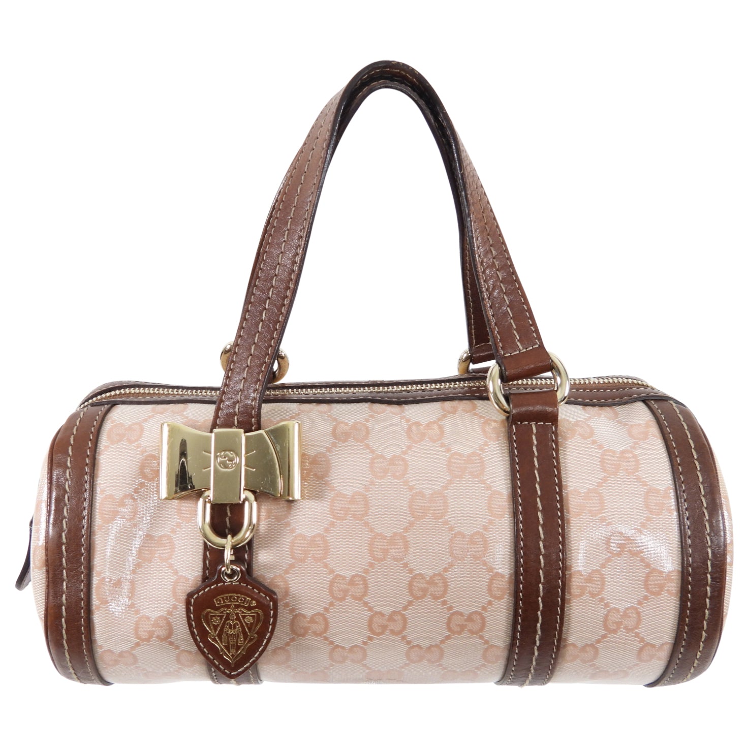 Gucci Crystal Coated Monogram Small Duchessa Boston Bag