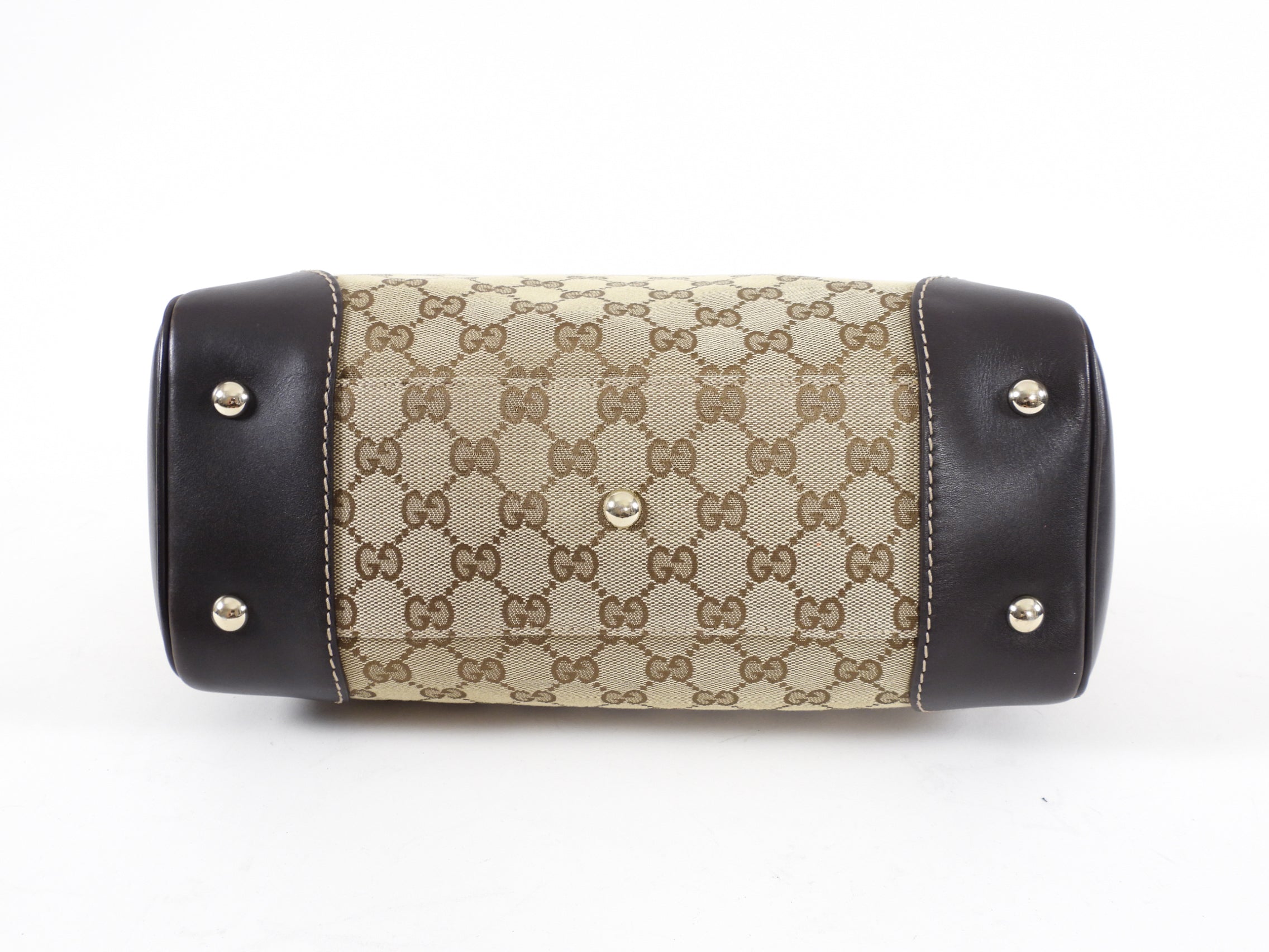 Gucci Monogram Mayfair Web Stripe Bow Tote Bag