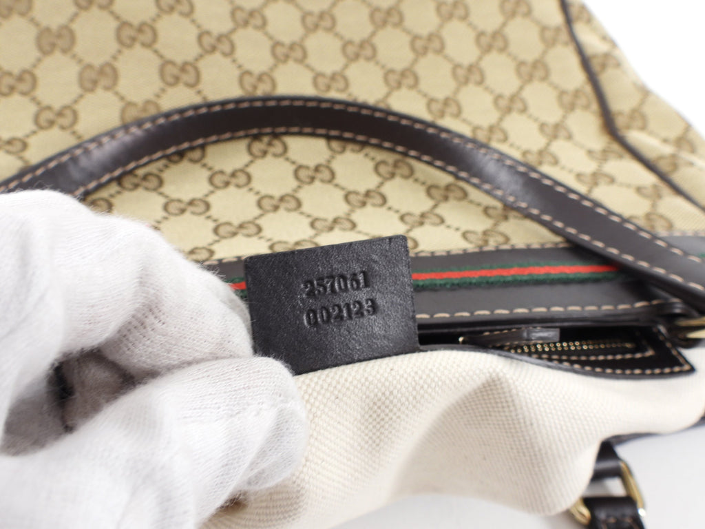 Gucci Monogram Mayfair Web Stripe Bow Tote Bag
