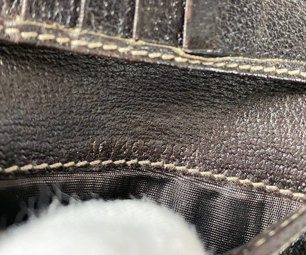Gucci Princey Brown Monogram Bow Compact Wallet