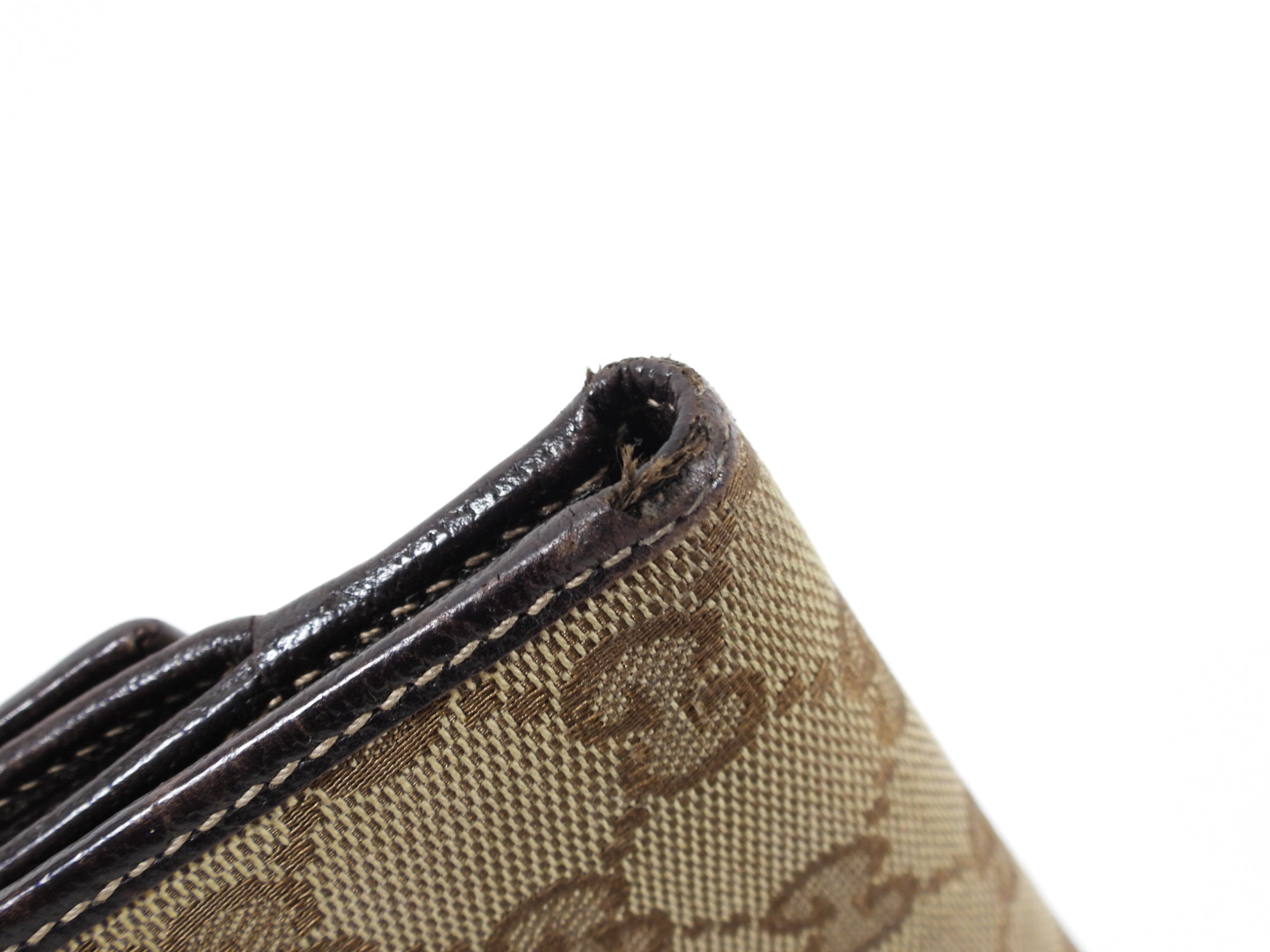 Gucci Princey Brown Monogram Bow Compact Wallet