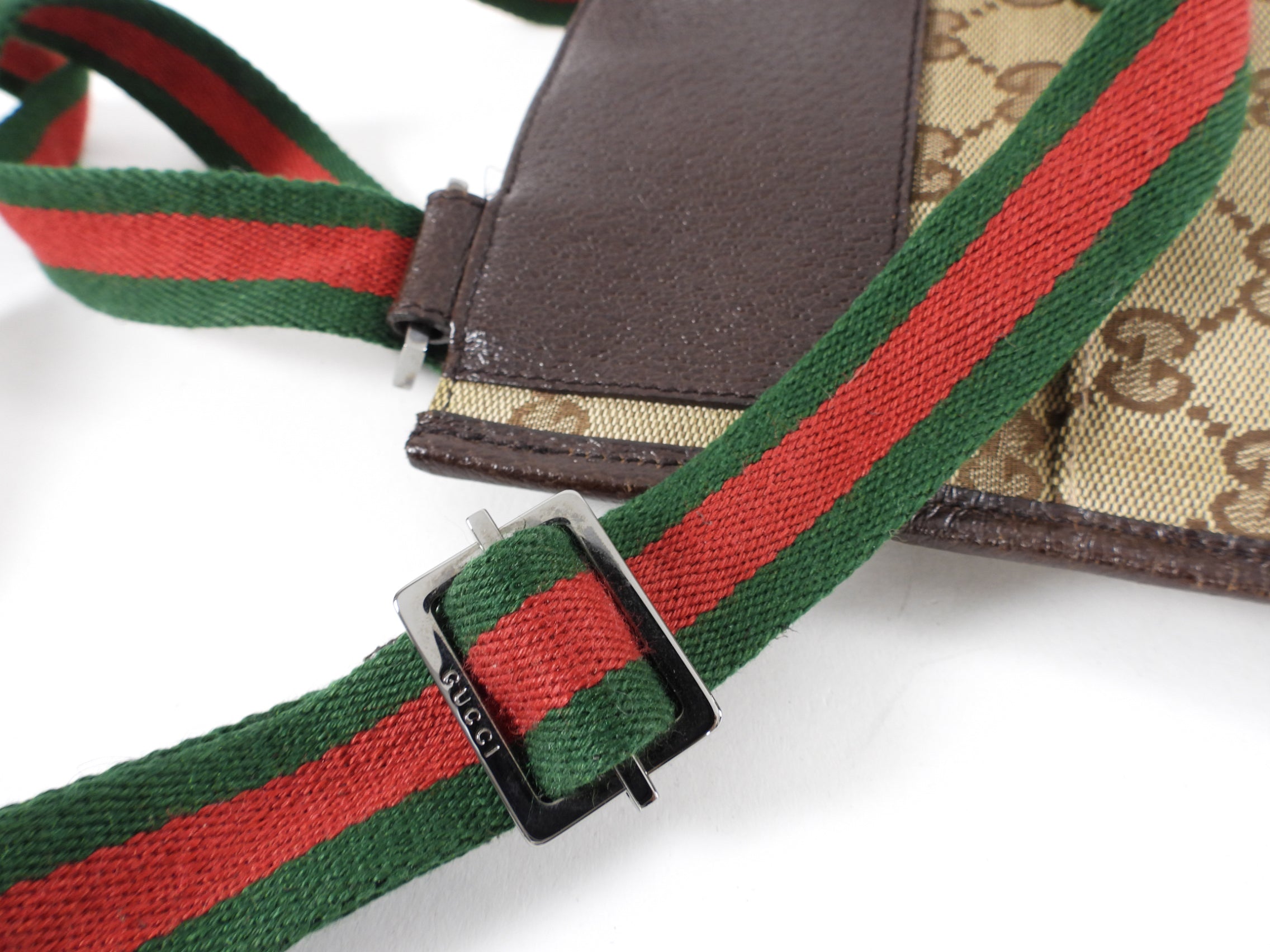 Gucci Monogram Canvas Small Crossbody Messenger Bag