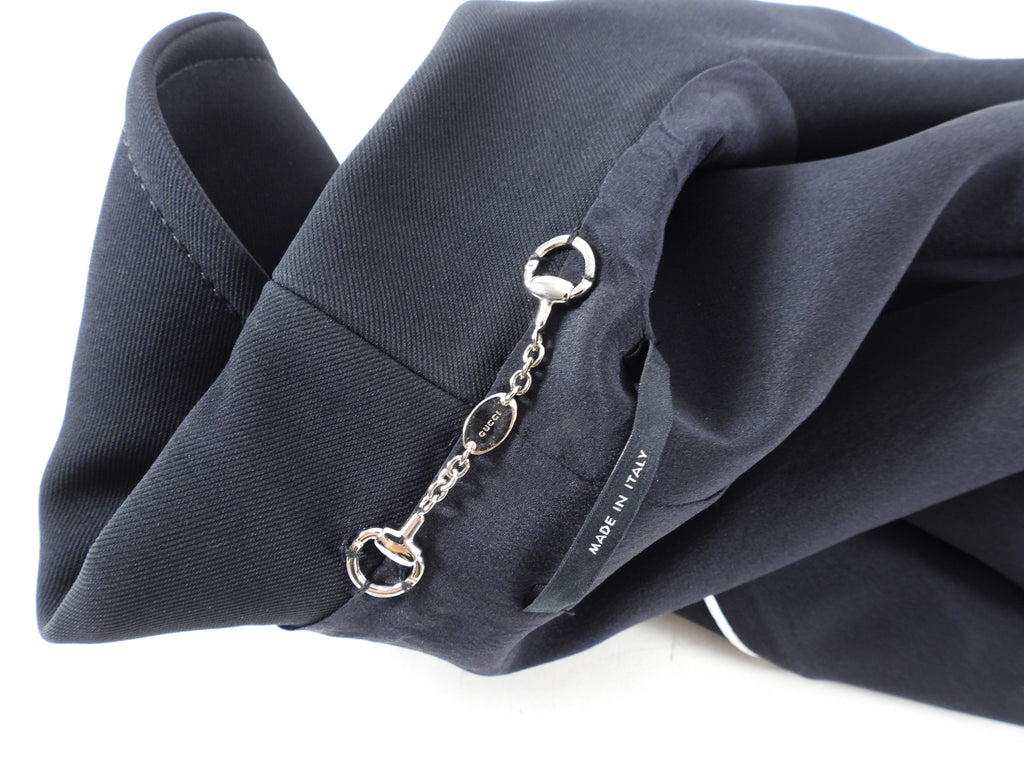 Gucci Black Fitted Coat with Silver Buttons - IT40 / USA 4