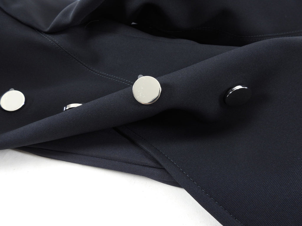 Gucci Black Fitted Coat with Silver Buttons - IT40 / USA 4