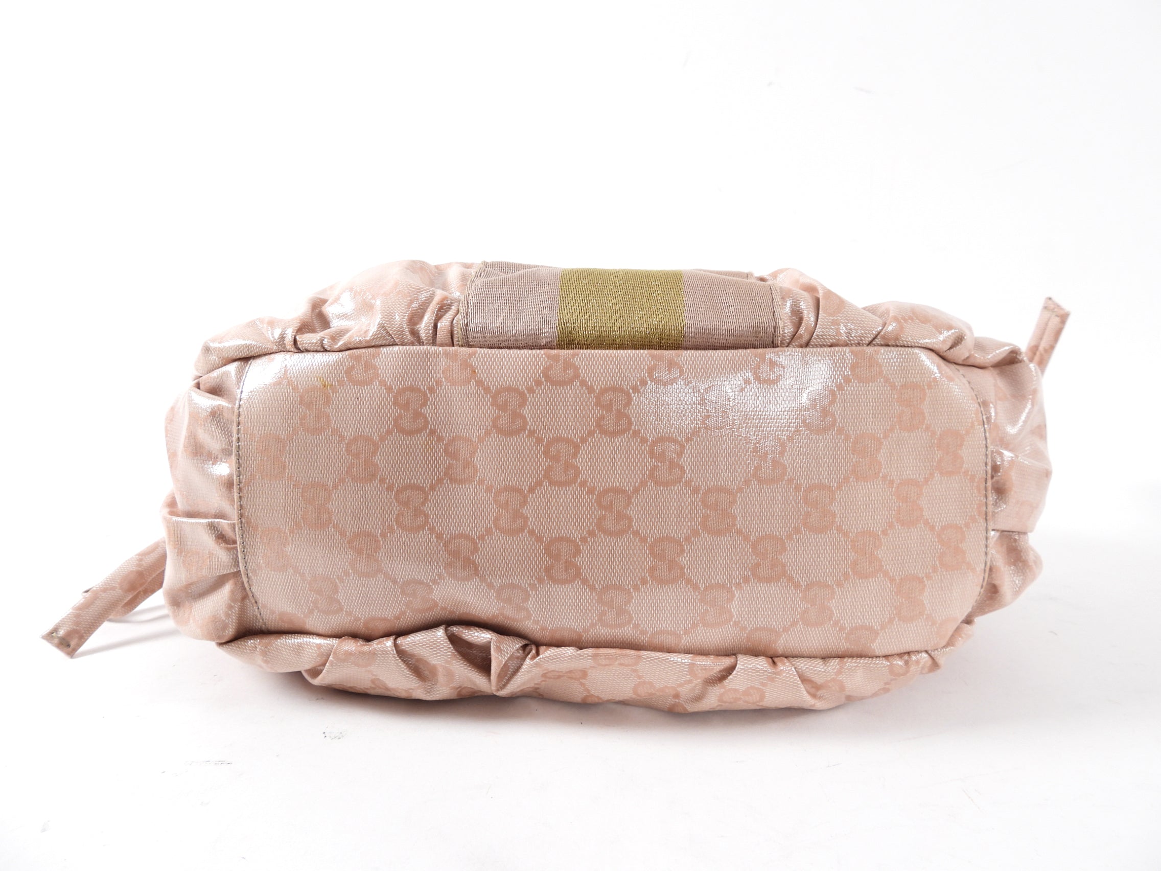Gucci Monogram Canvas Pink Crystal Coated Small Hobo Bag