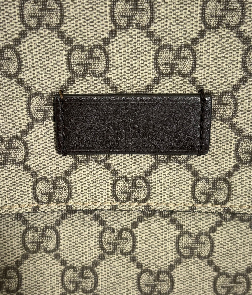 GUCCI BEIGE/BROWN GG SUPREME CANVAS PLUS DIAPER BAG