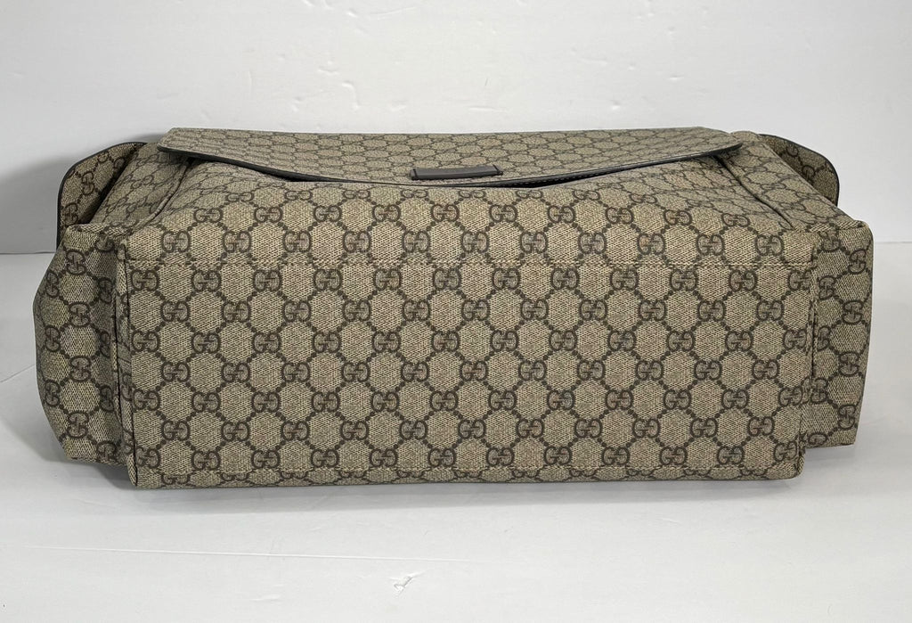GUCCI BEIGE/BROWN GG SUPREME CANVAS PLUS DIAPER BAG